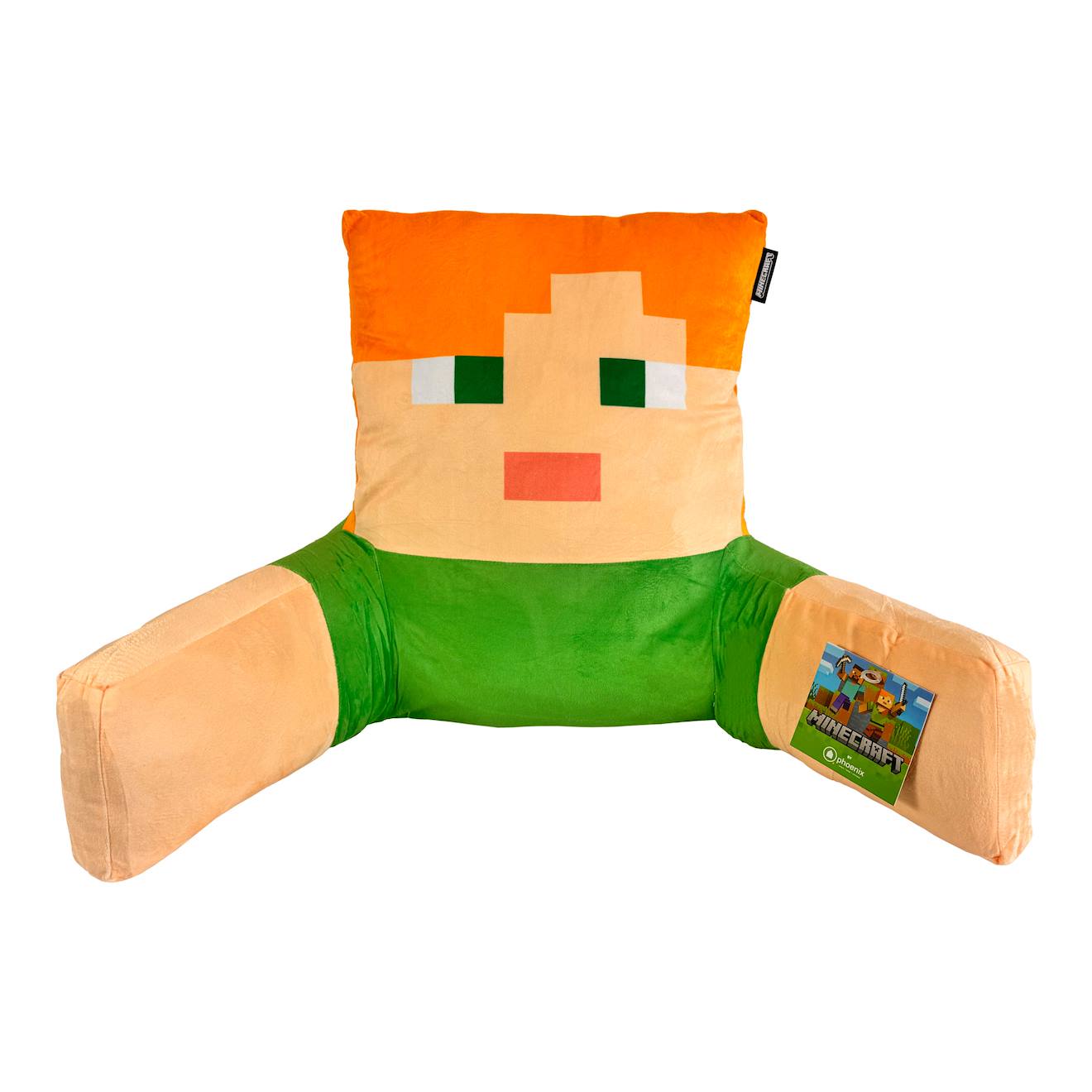 Coussin De Lecture Ultra-confortable Avec Dossier Haut Et Accoudoirs Minecraft Orange - Alex