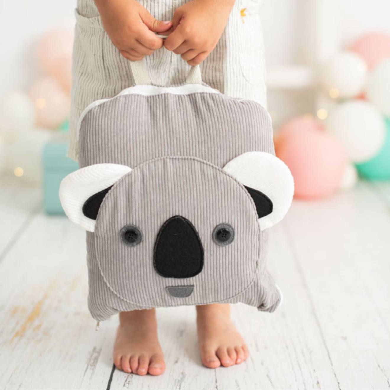 Couverture De Voyage Coussin Koala Enfant Grey