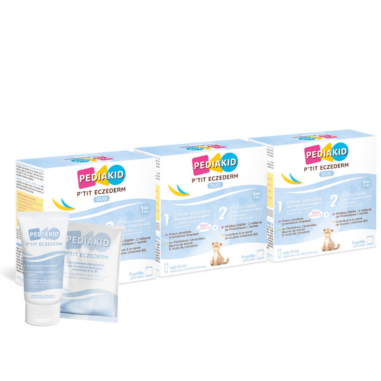 Créme Apaisante - P'tit Eczederm Duo - Lot De 3 Multicolore