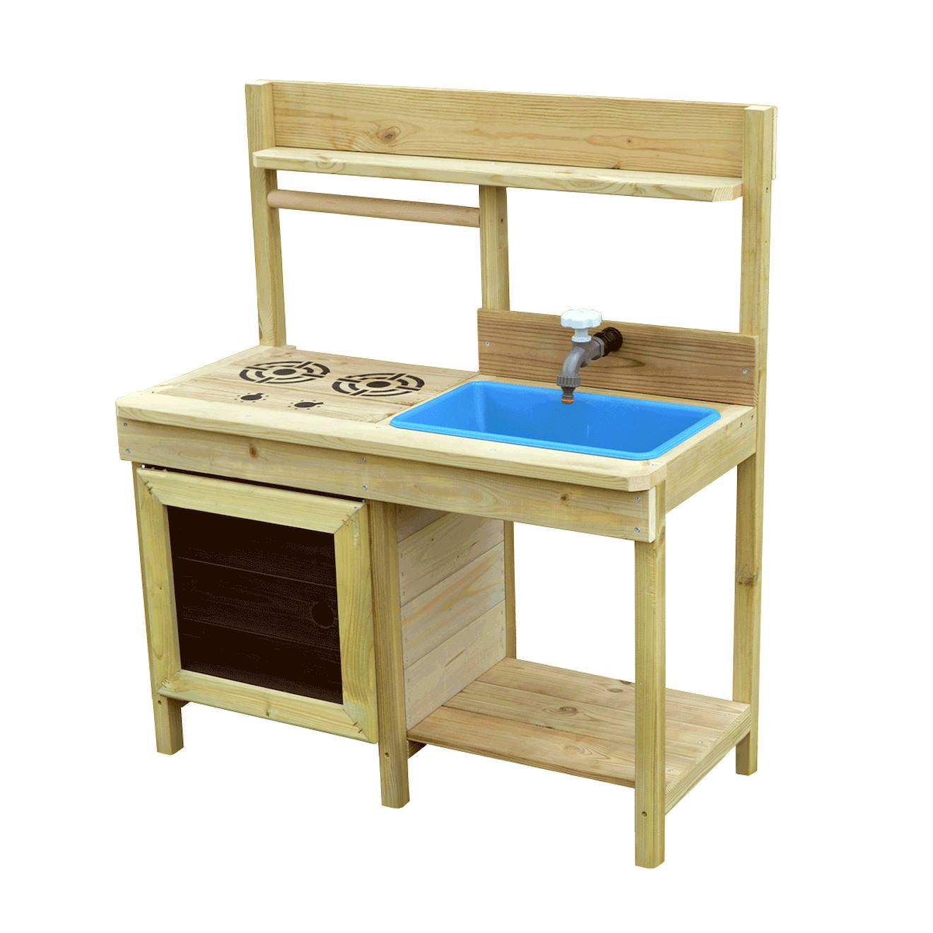 Cuisine De Jardin En Bois Pour Enfant - Intérieure Et Extérieure Marron