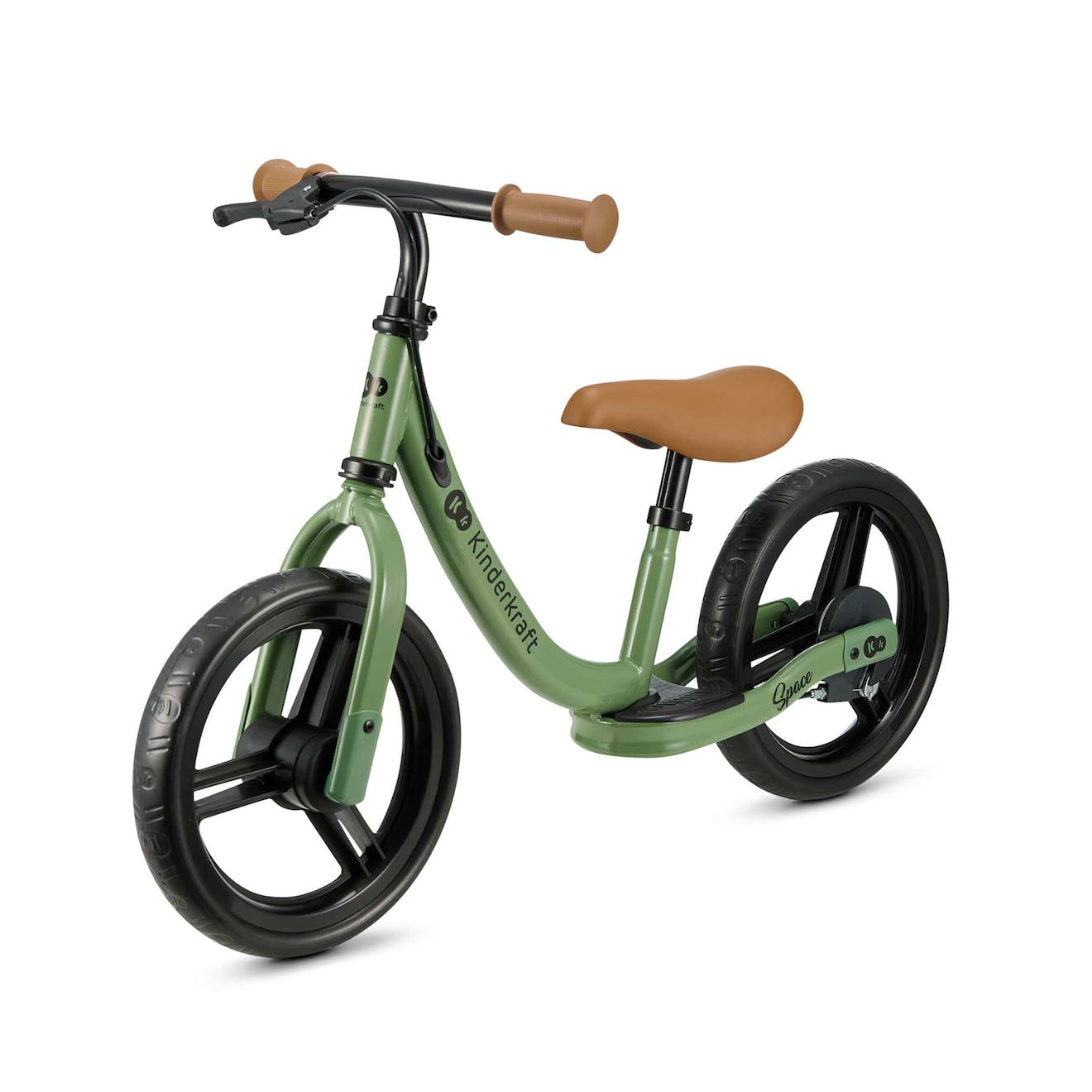 Draisienne Kinderkraft Space Avec Frein À Main, Roues Eva Increvables, Selle Réglable Et Repose-pieds Antidérapant Green