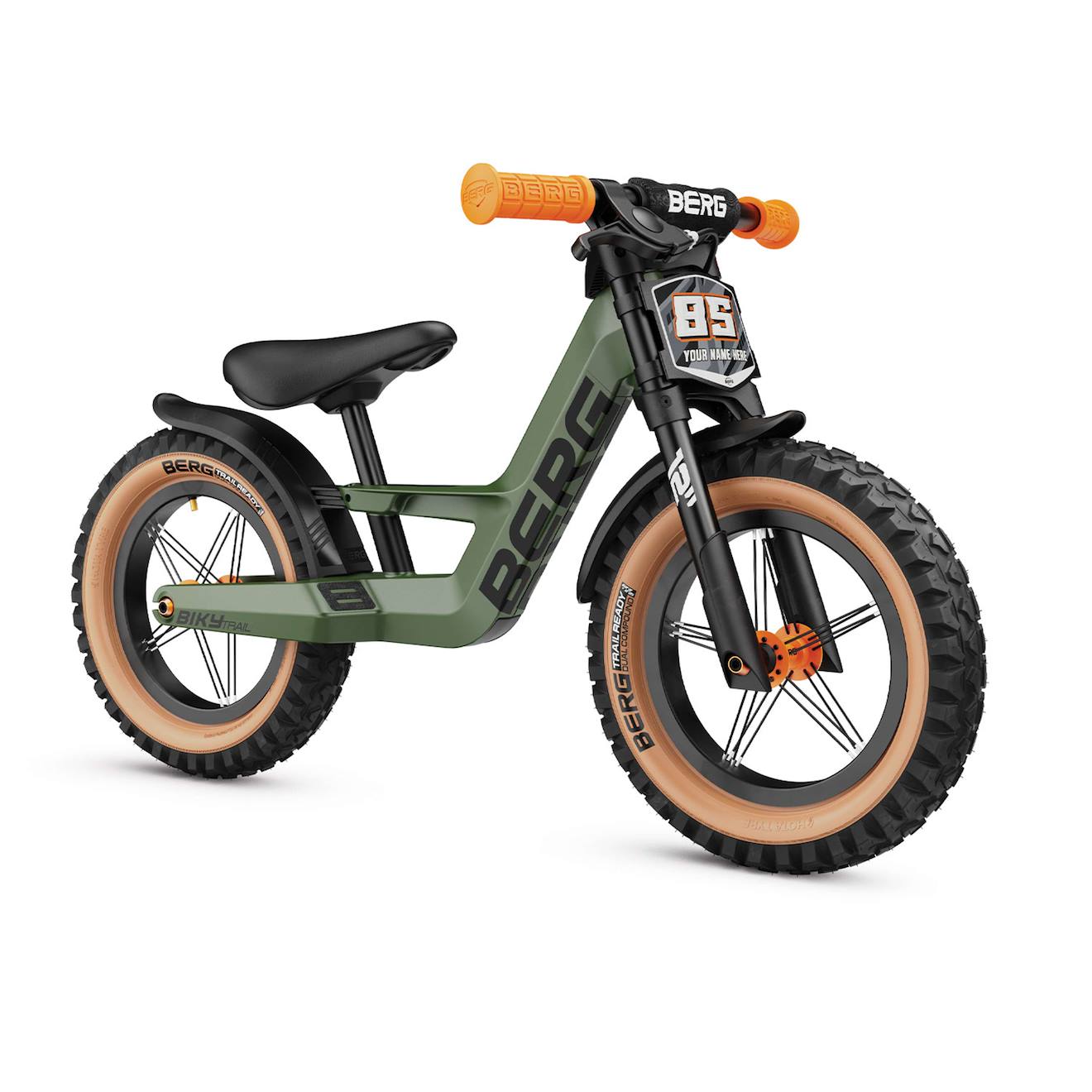 Draisienne Pour Enfants, 2,5+ Ans, 12 Pouces, Biky Trail Vert Dark Green