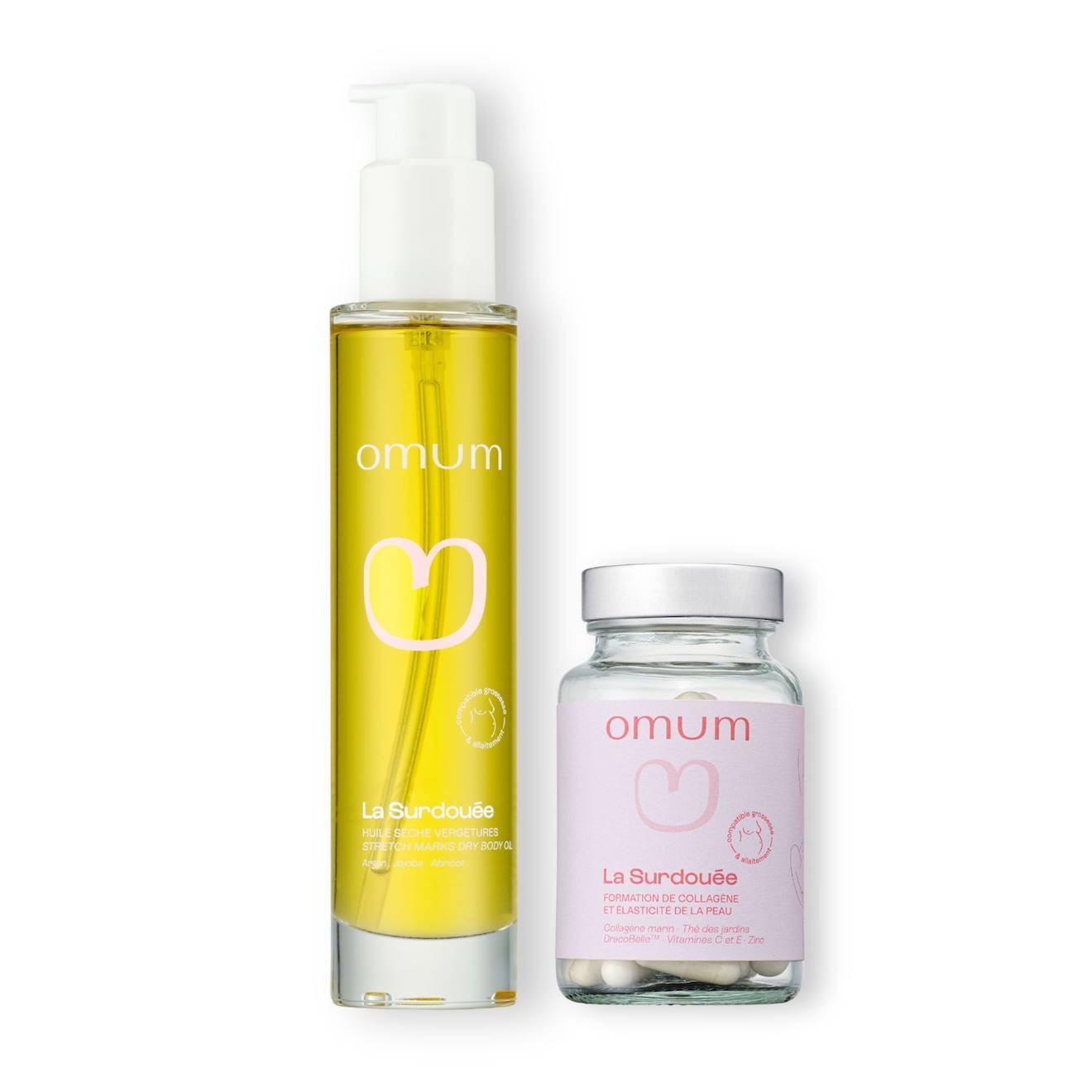 Duo In & Out Traitement Vergetures Peau Souple Et Élastique Huile Sèche 100 Ml + Complément 60 Gélules 1 Mois Multicolore