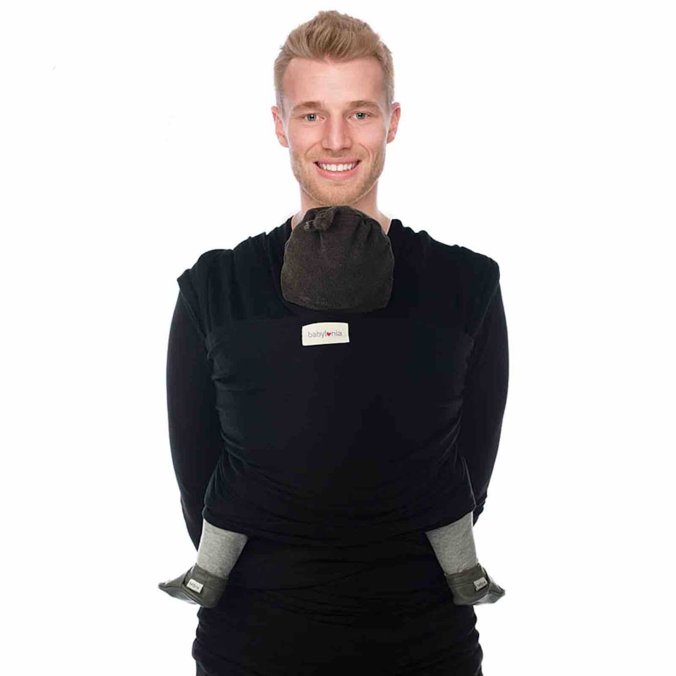 Écharpe De Portage En Coton Biologique Tricot Slen Noir