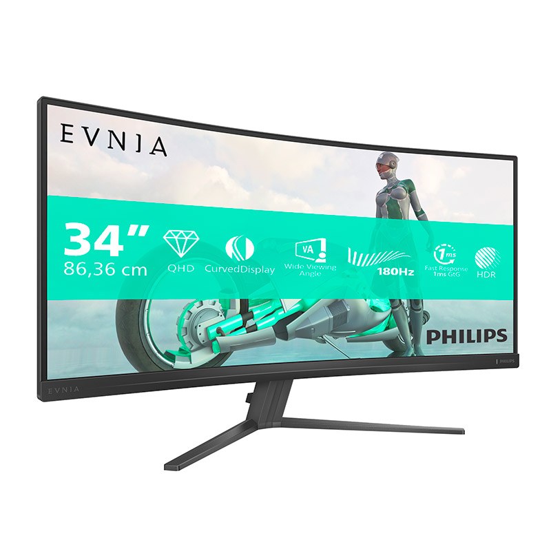 Ecran Pc Gamer Incurve 34'' Philips Evnia 34m2c3500l 0,5ms/180hz/wqhd