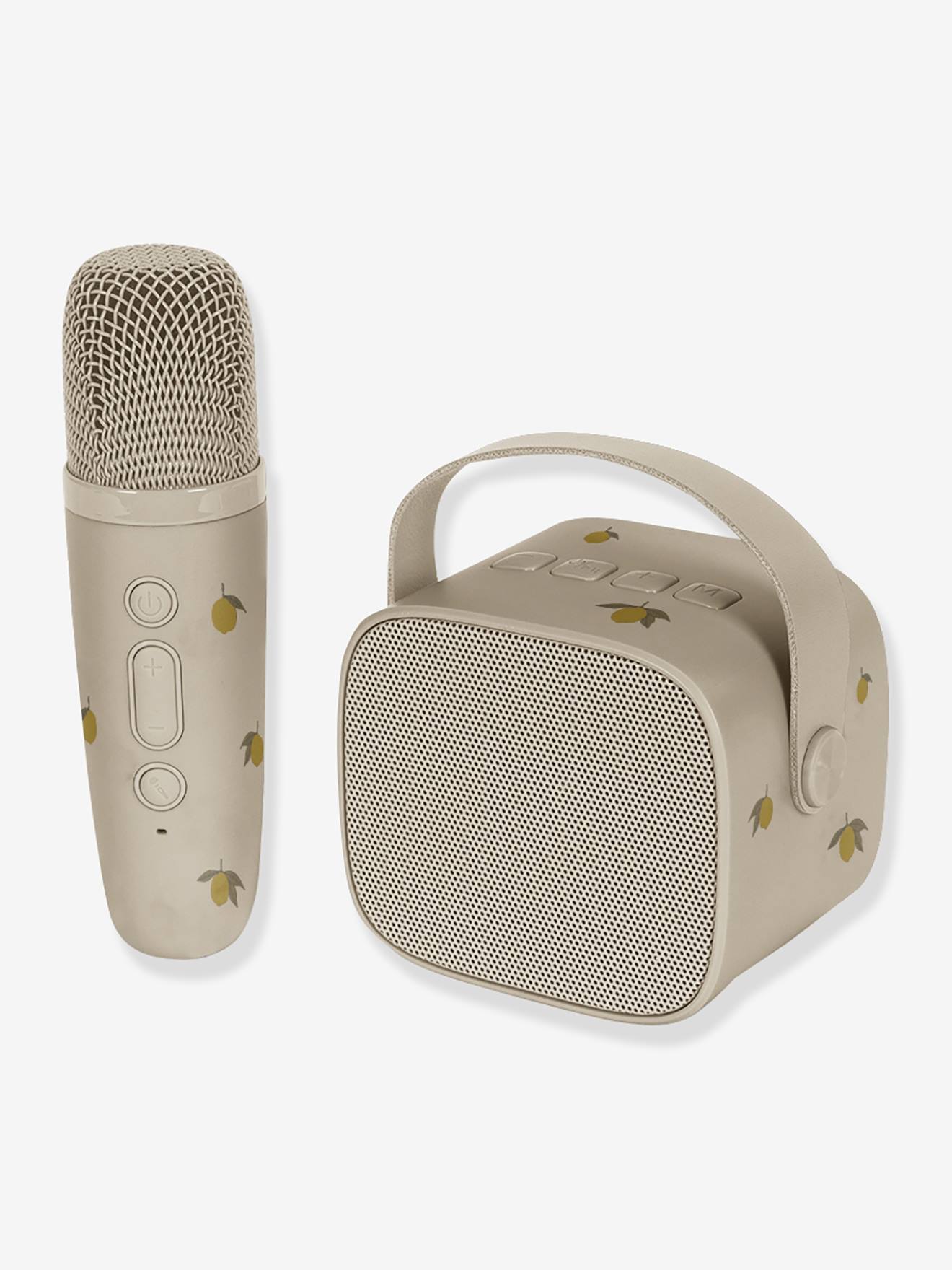 Enceinte et micro karaoké beige