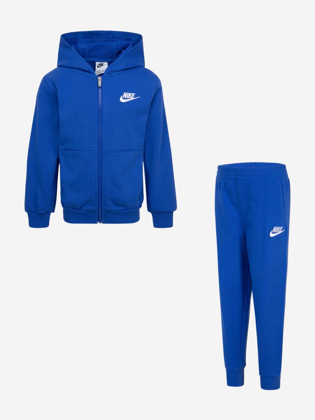 Ensemble 2 Pièces Gilet À Capuche Et Bas Bleu Roi