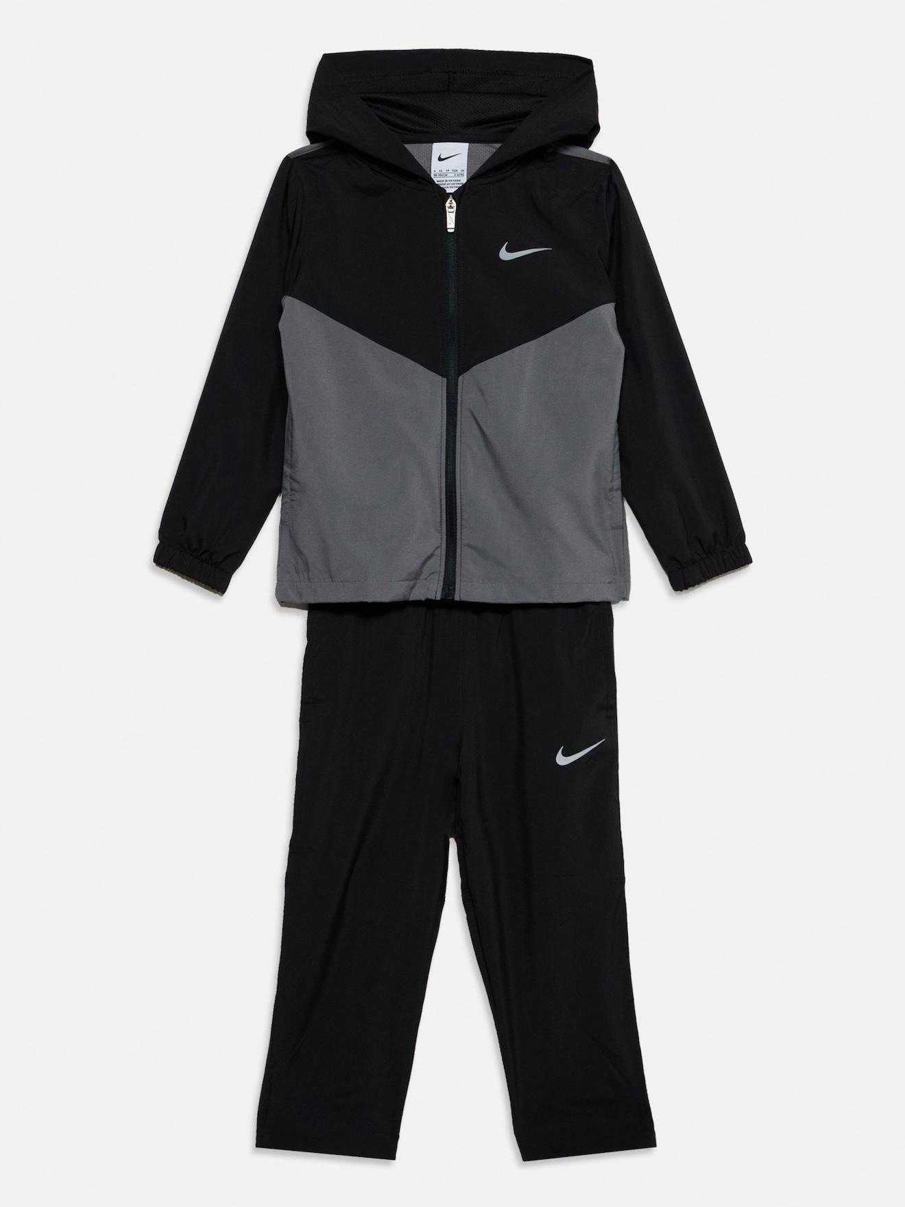 Ensemble 2 Pièces Gilet À Capuche Et Bas Noir / Gris Foncé
