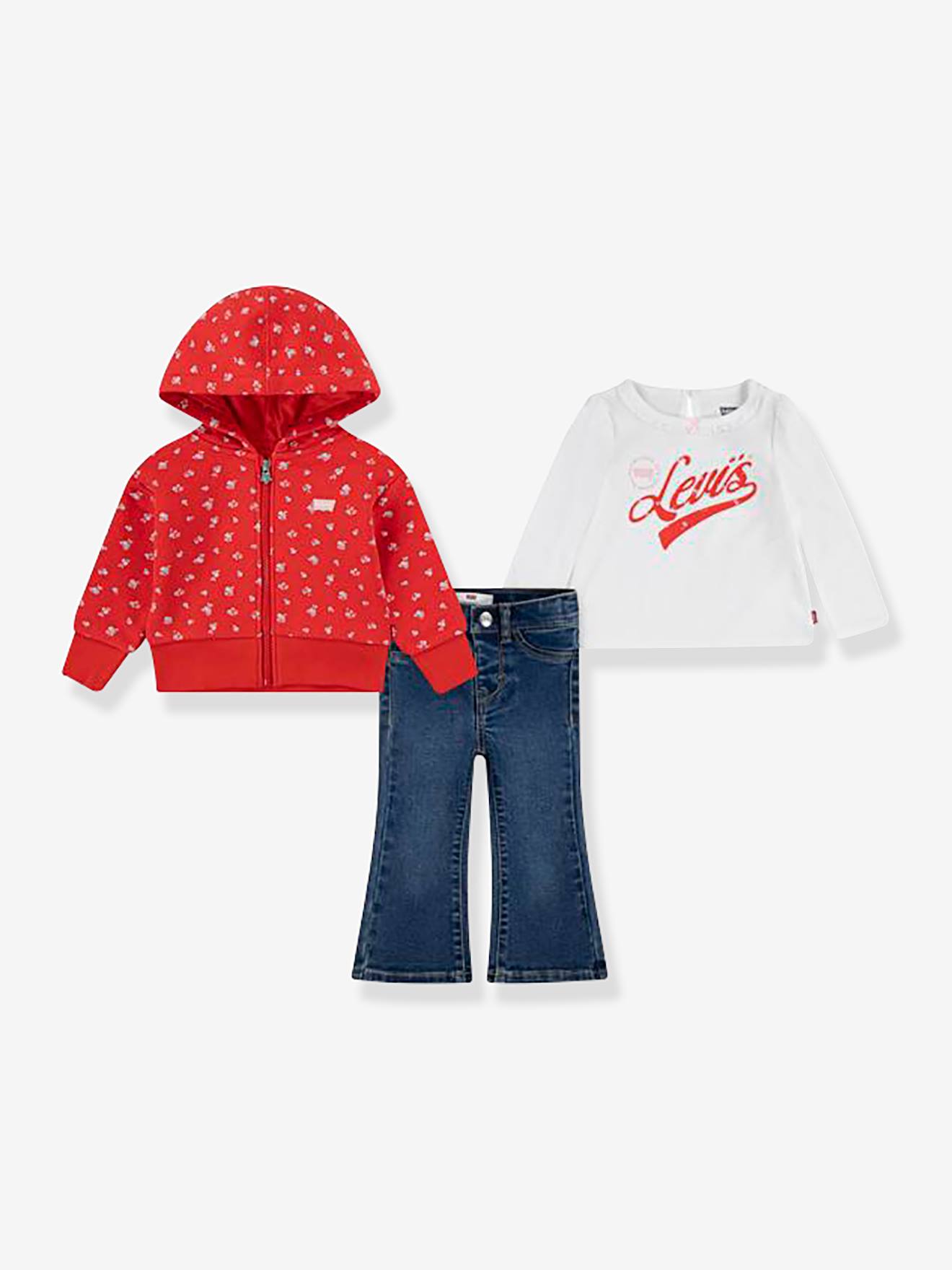 Ensemble 3 pièces bébé LEVI'S blanc