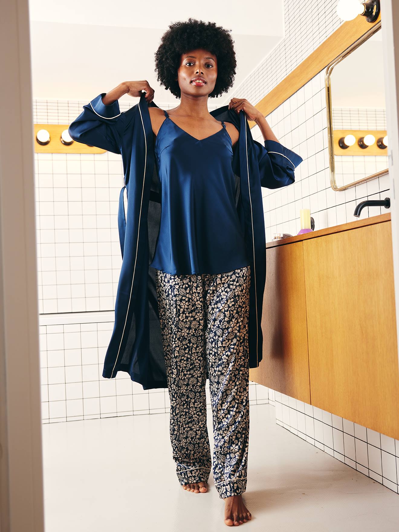 Ensemble 3 pièces homewear Before and After marine