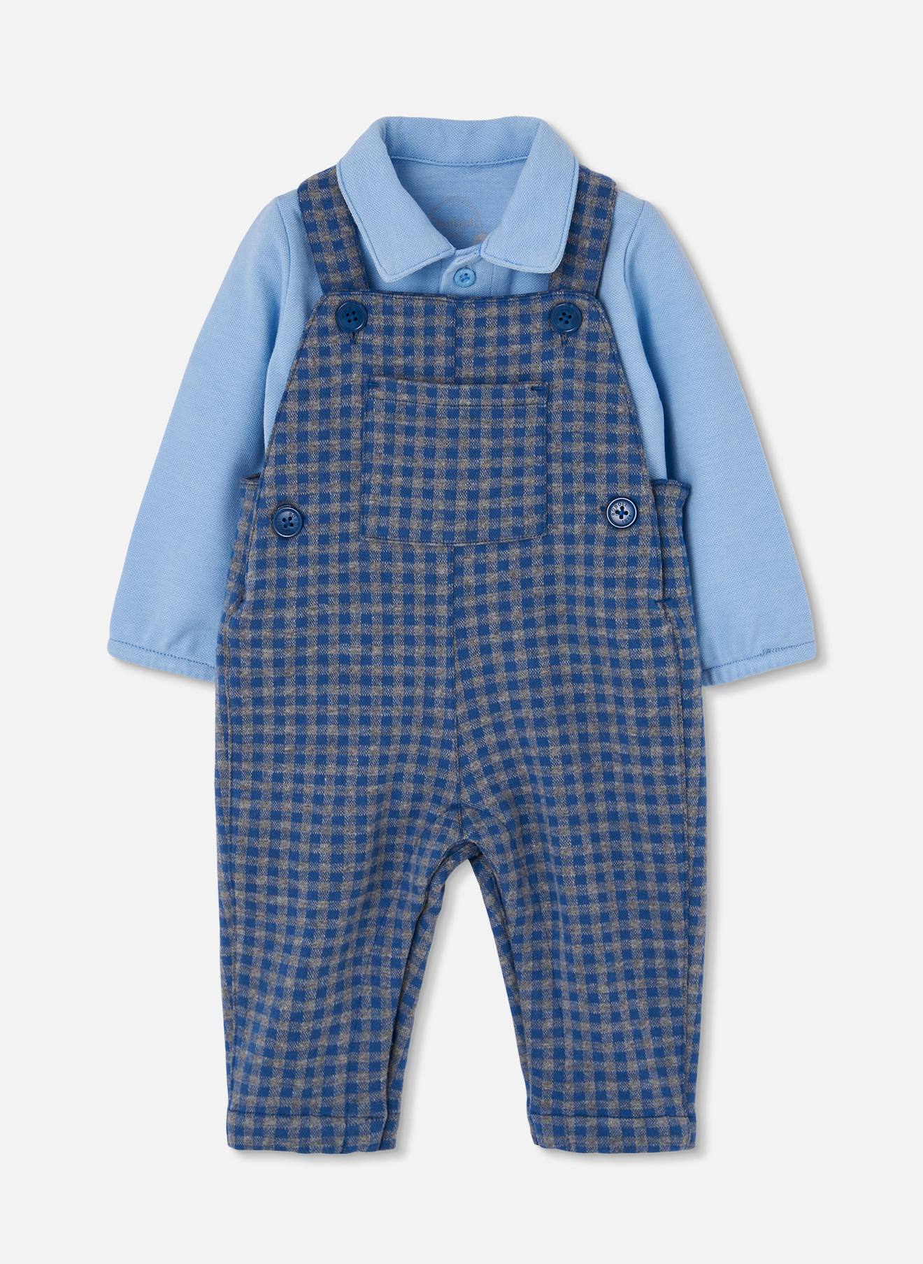 Ensemble Bébé Garçon Maille À Carreaux Multicolore