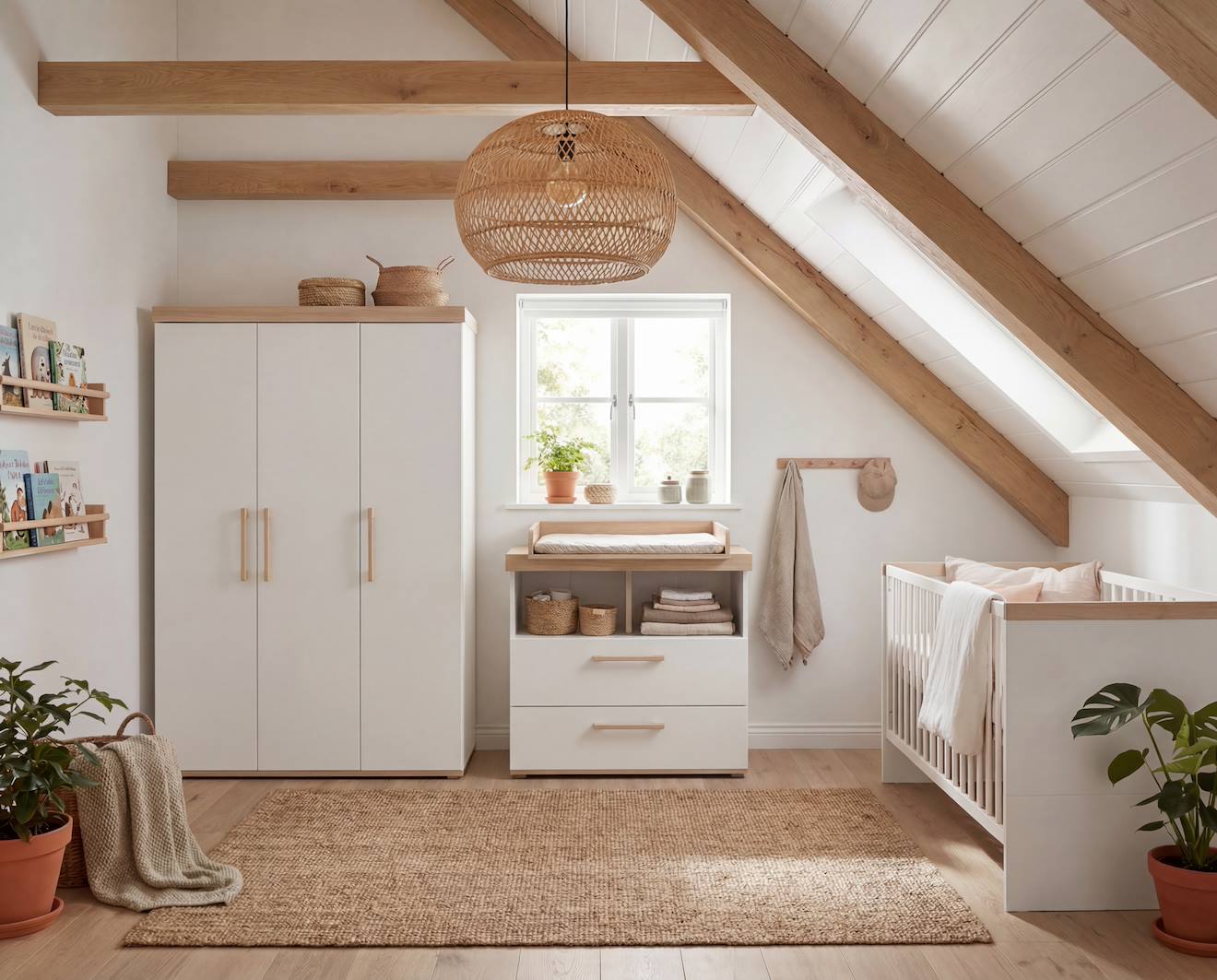 Ensemble Chambre Bébé 'jimmy' – Chambre Complète 3 Pièces Blanc