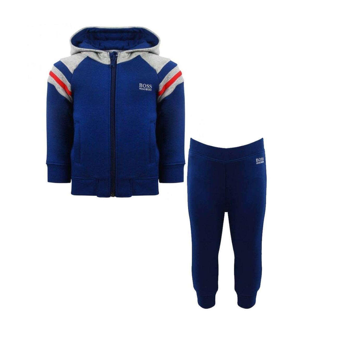 Ensemble De Survêtement Bébé En Coton Bleu, Gris, Orange