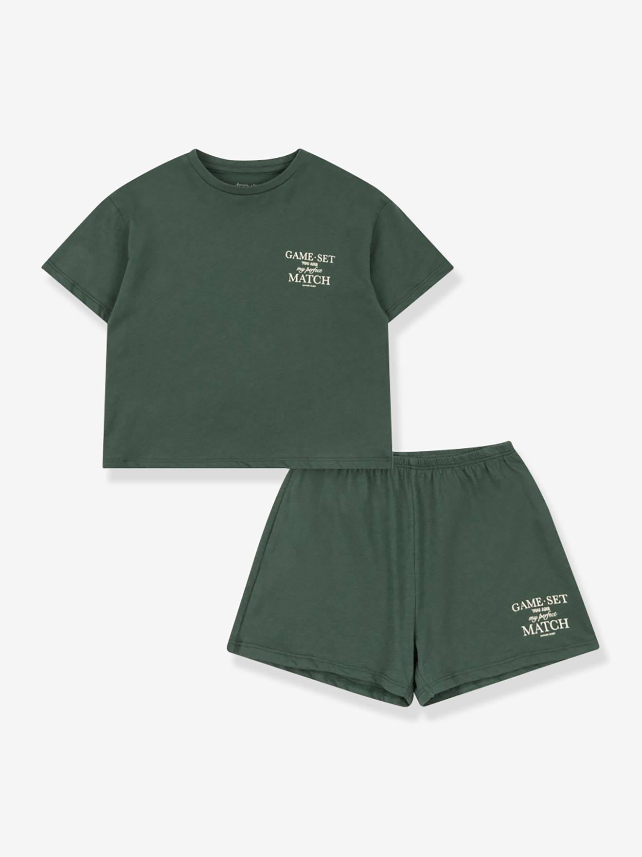Ensemble T-shirt et short Famo vert