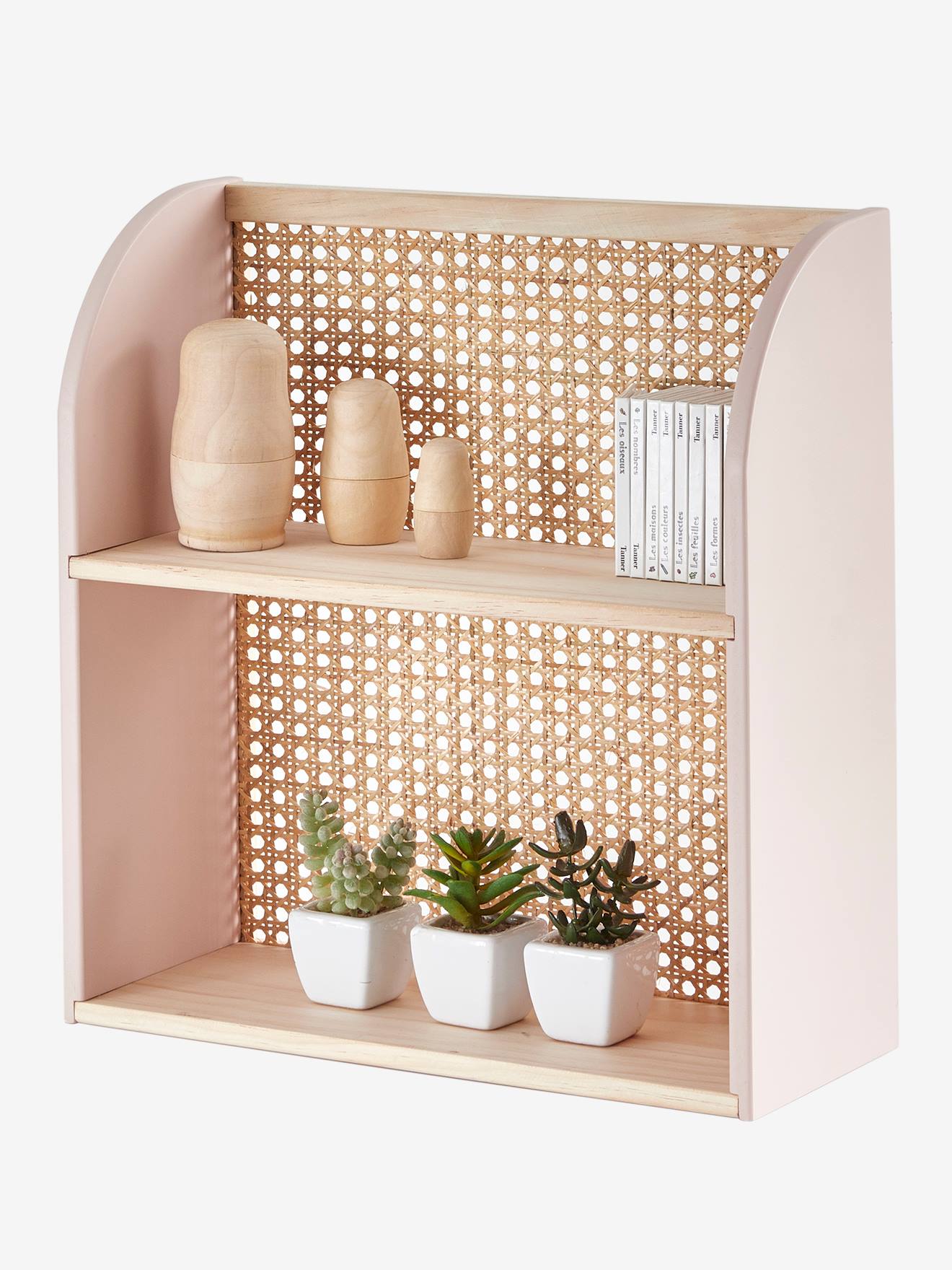 Etagère cannage LIGNE POÉSIE rose
