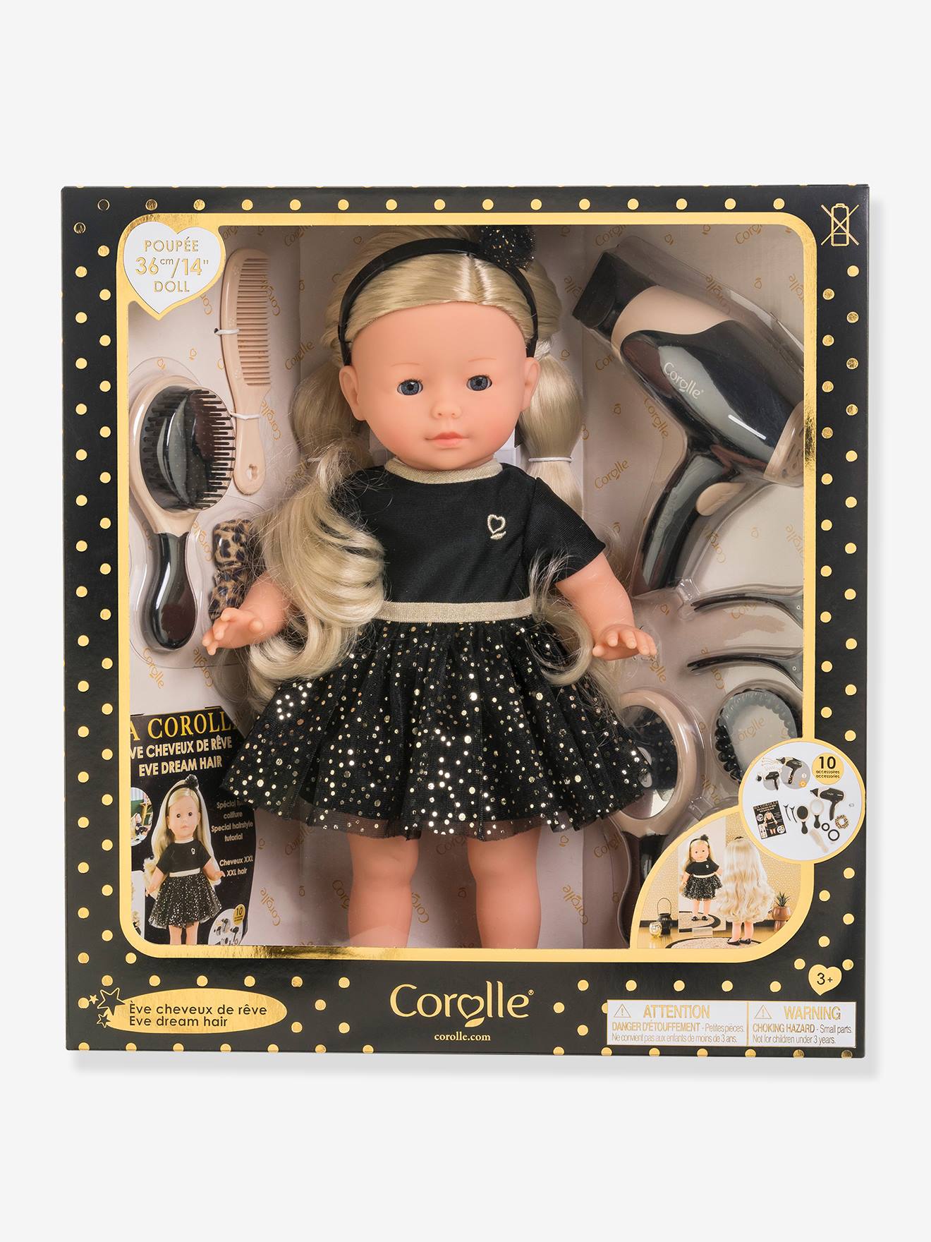 Eve Cheveux de Rêves 36 cm noir