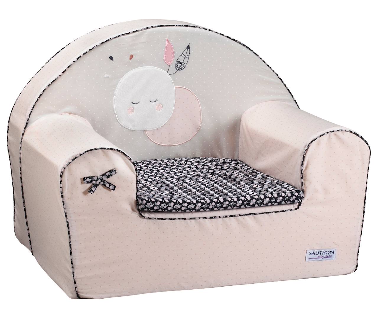 Fauteuil Club Bébé Pour Enfant En Coton - Miss Fleur De Lune Rose