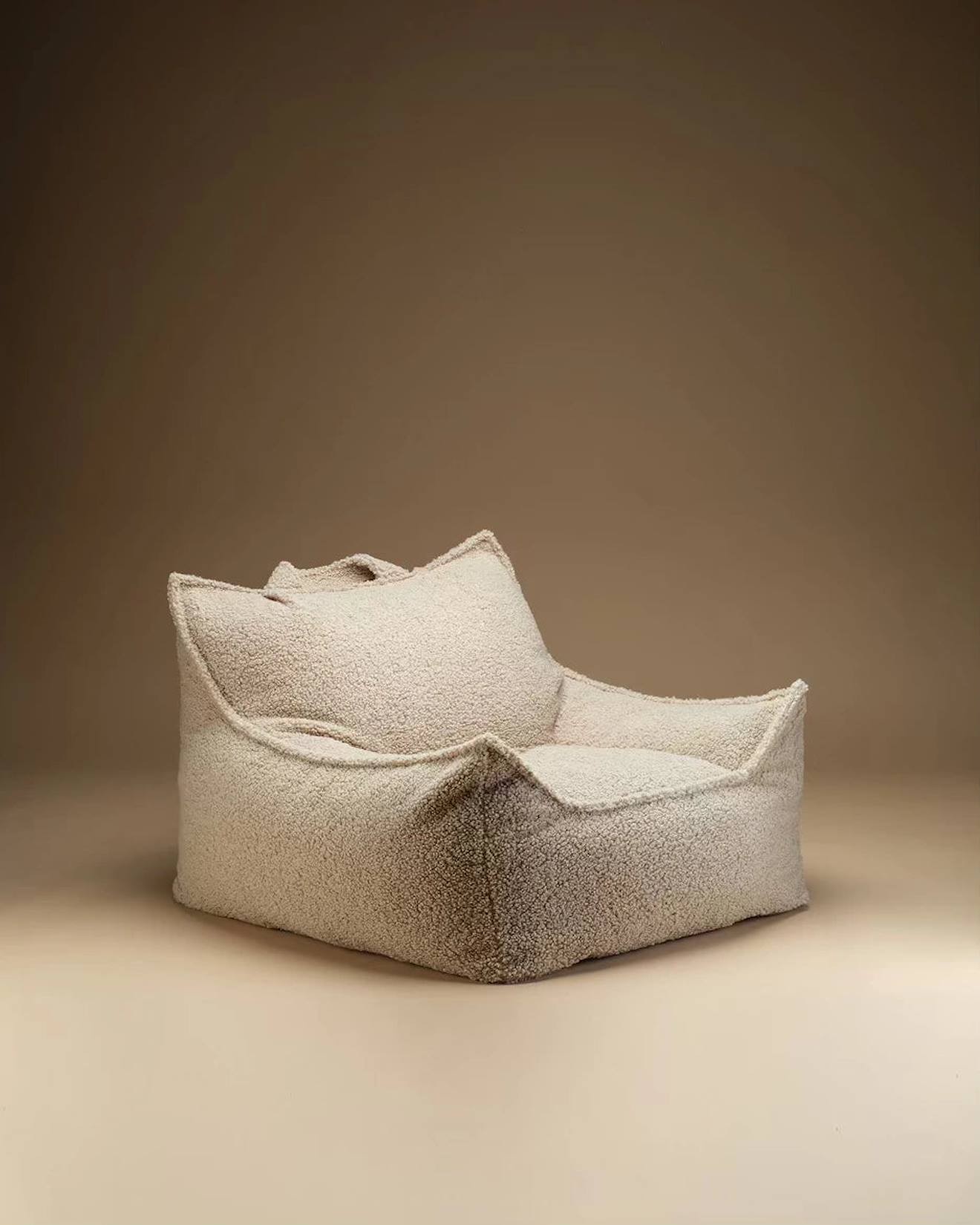 Fauteuil Club Pouf Ado En Teddy Biscuit