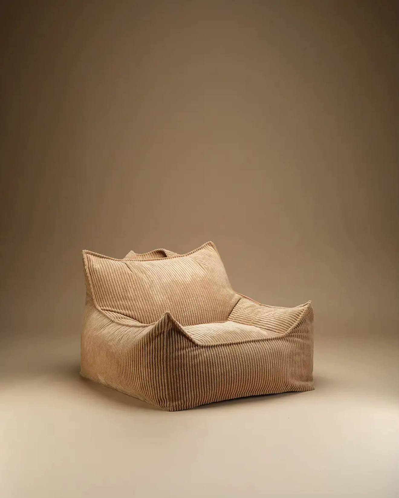 Fauteuil Club Pouf Ado En Velours Côtelé Toffee
