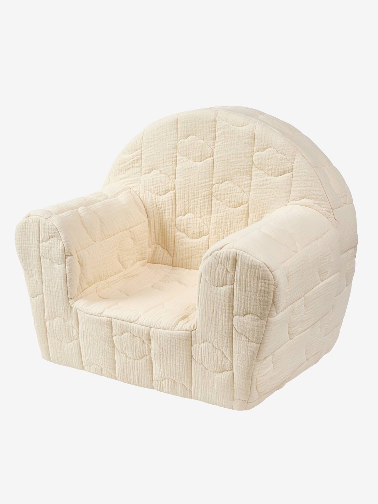 Fauteuil en mousse Nuage quilté - personnalisable écru