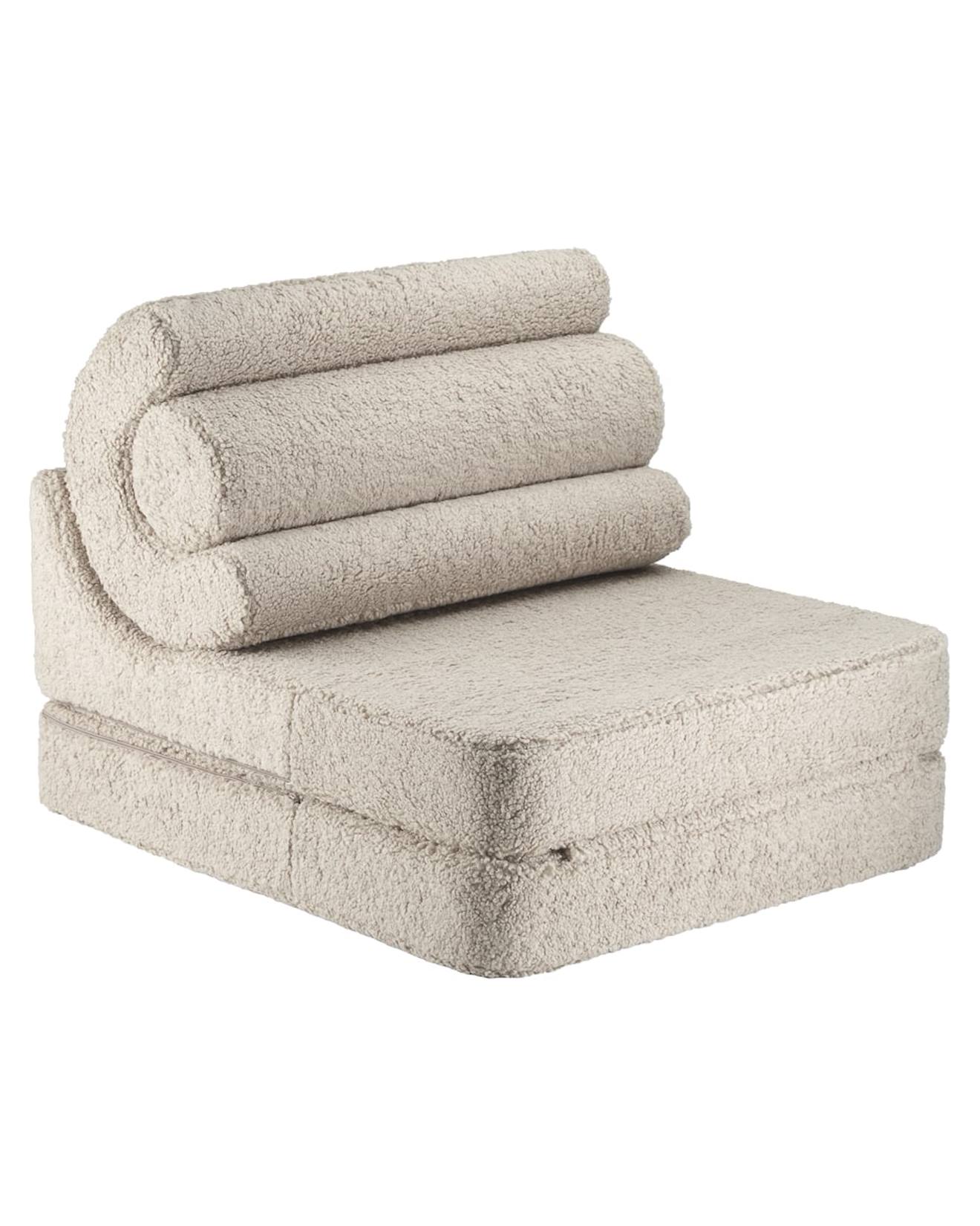 Fauteuil Pliant Enfant - Pouf ?onvertible De Jeu Flipster En Teddy Biscuit