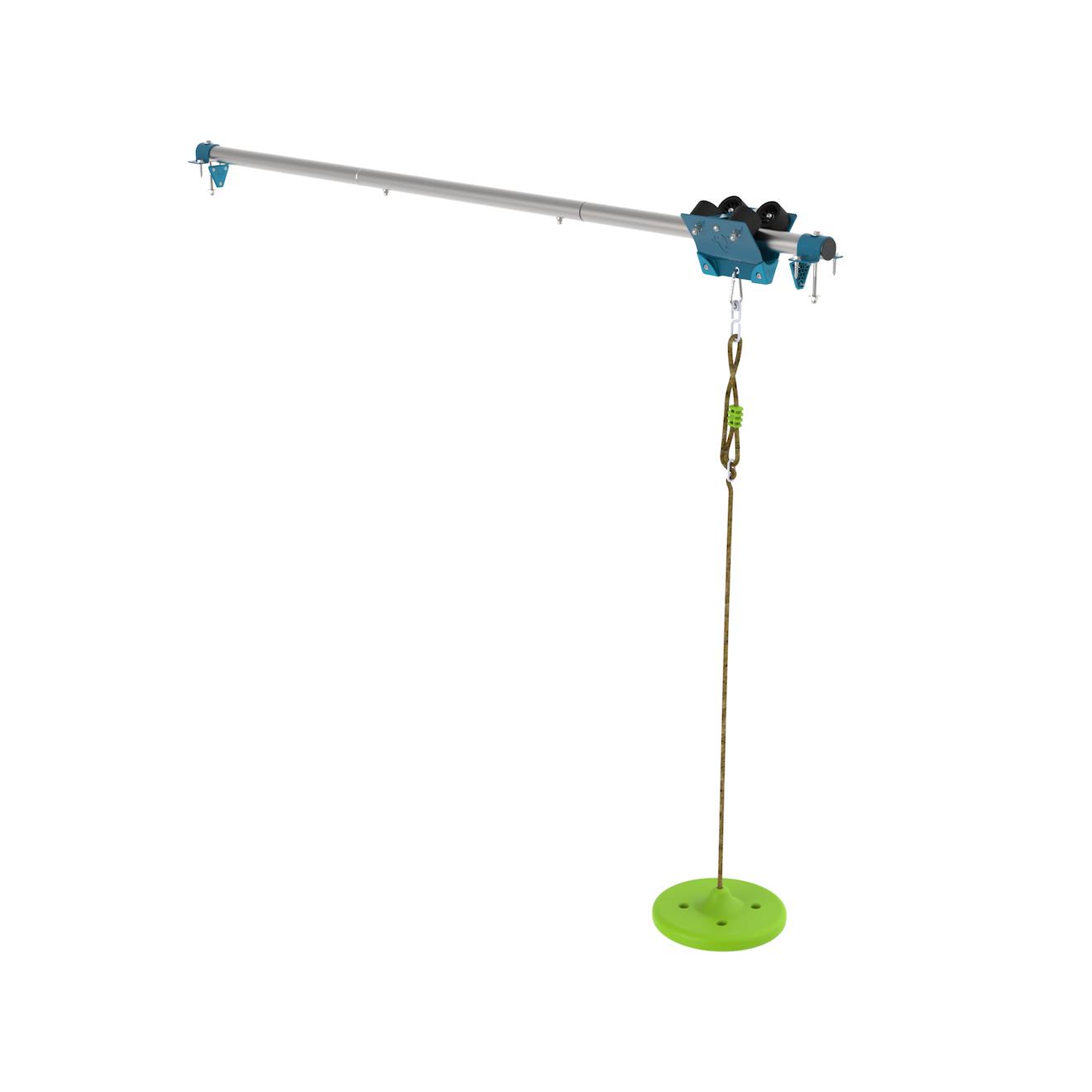 Filet À Grimper Et Tyrolienne Skywood Bois Fsc® Marron - Bleu - Vert