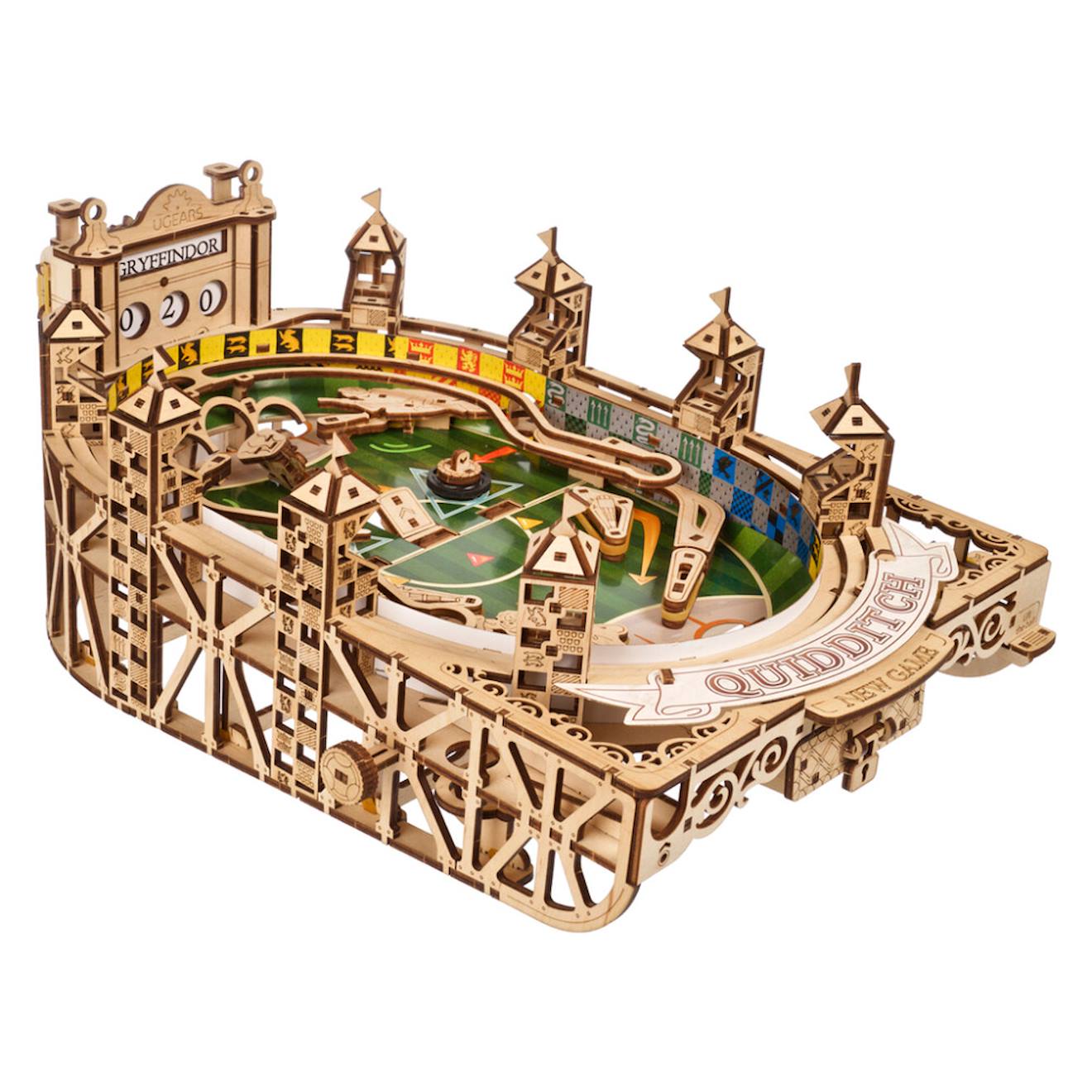 Flipper Quidditch En Bois À Construire – Maquette Mécanique 3d Inspirée De L’univers Harry Potter Brown