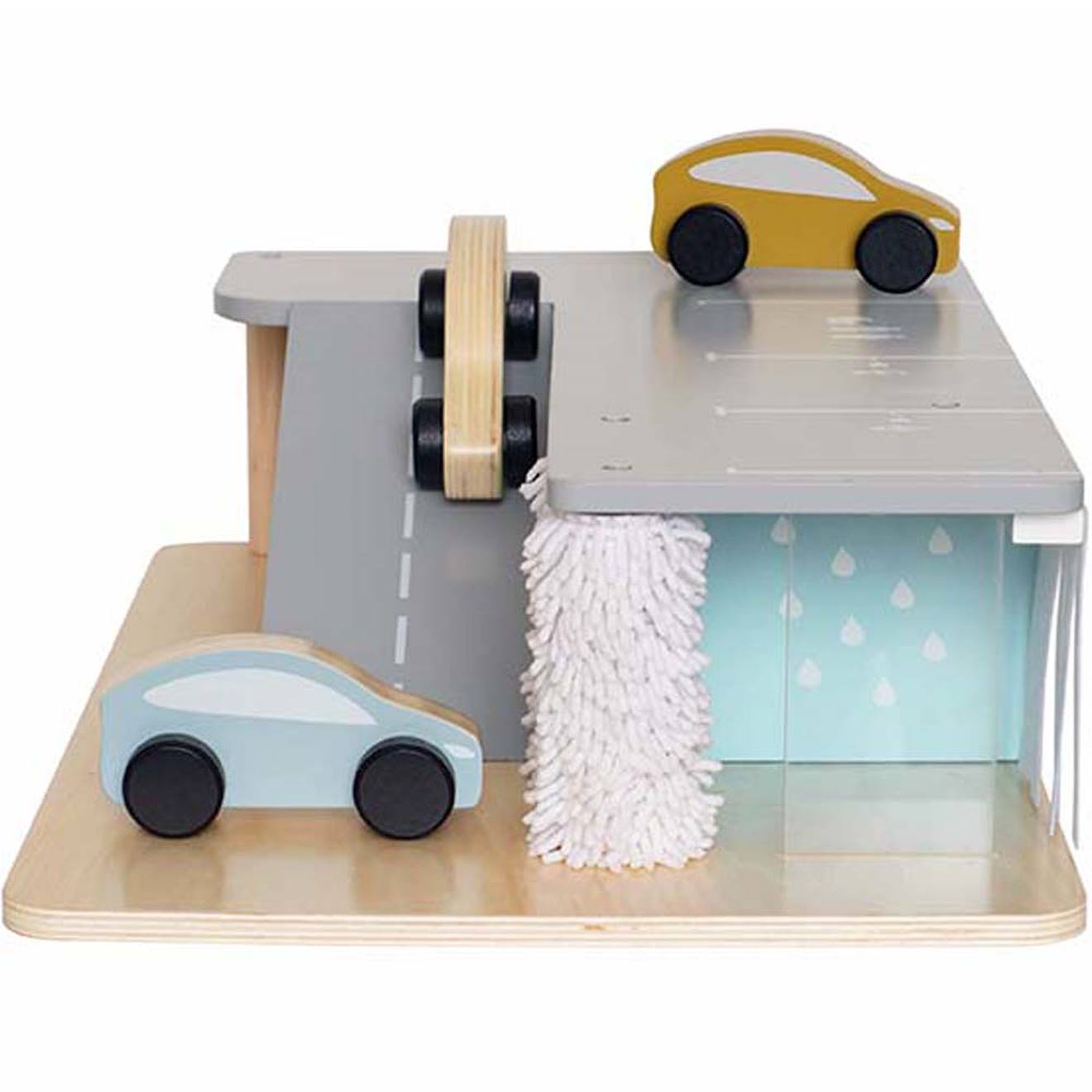 Garage Avec Lave Auto Gris, Bleu, Blanc