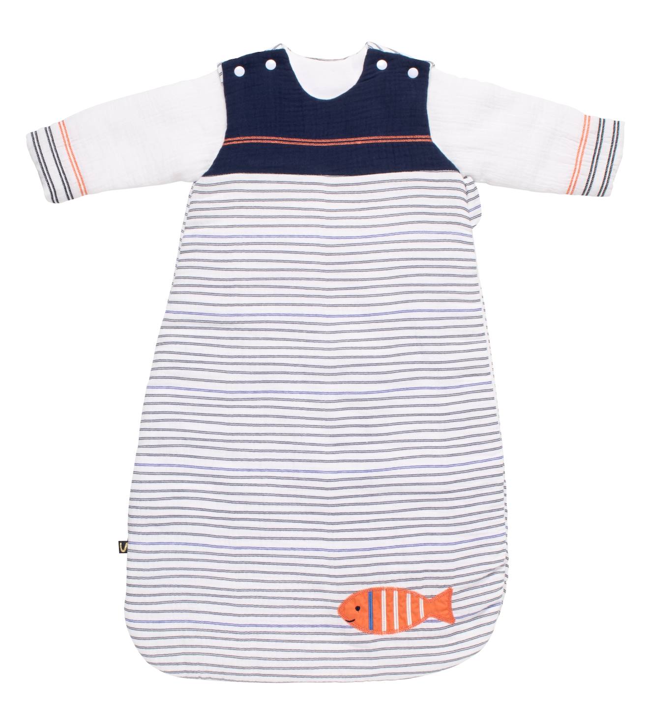 Gigoteuse Bébé Hiver À Manches Amovibles Marinière - Baby Sailor Blanc/bleu