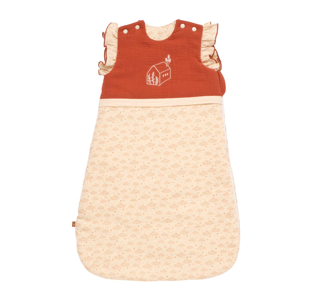 Gigoteuse Bébé Hiver À Volants En Double Gaze De Coton - Orsino Beige