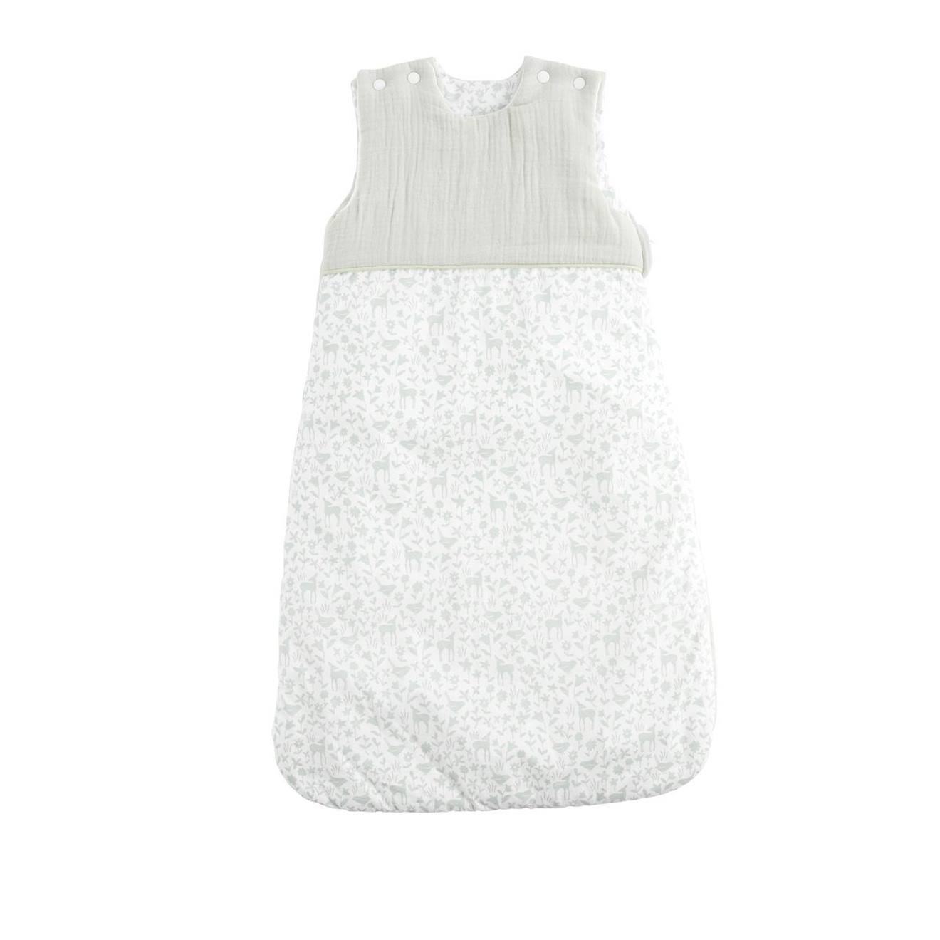 Gigoteuse Ouatinée Bébé En Coton - Promenons Nous Blanc/bleu