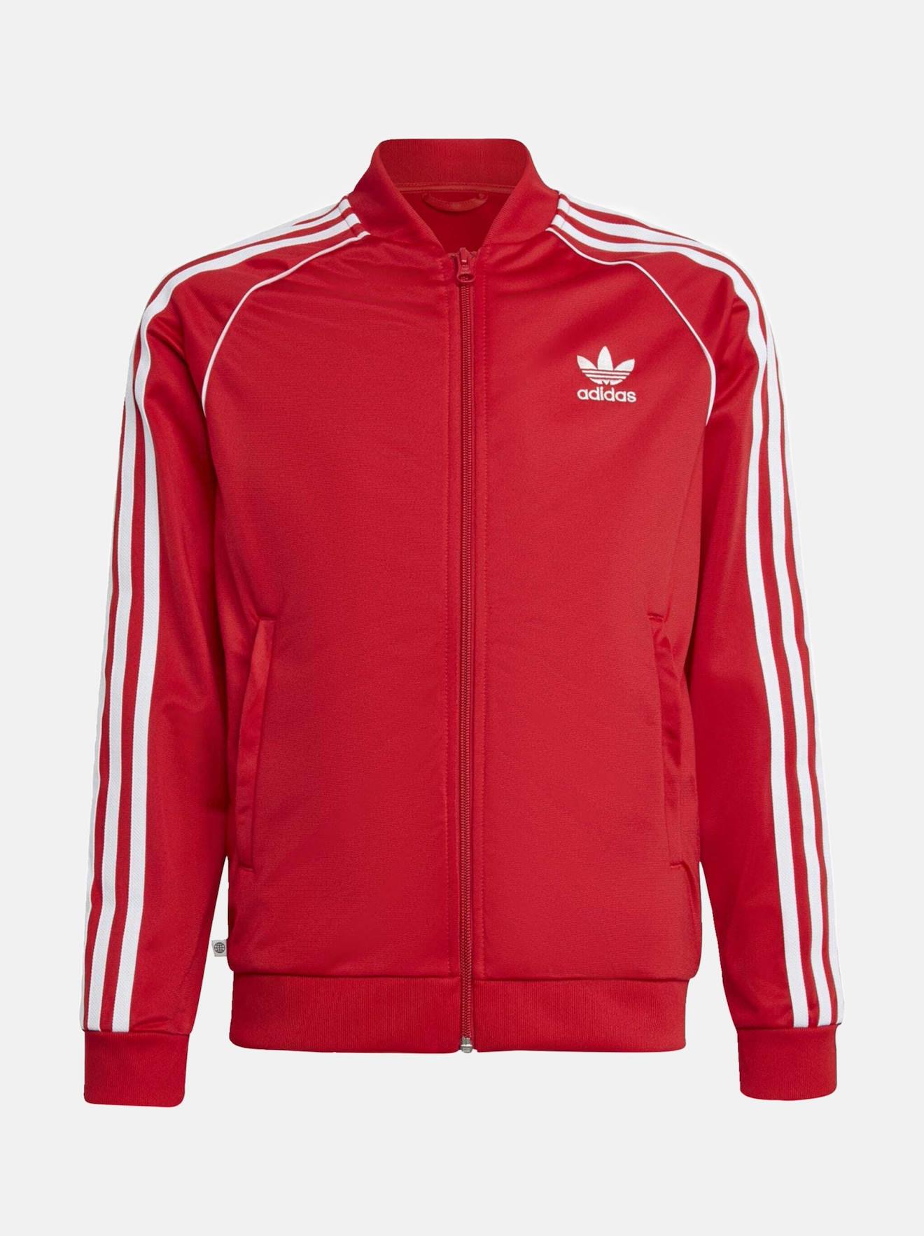 Gilet Garçon Zippé À Manches Longues Rouge