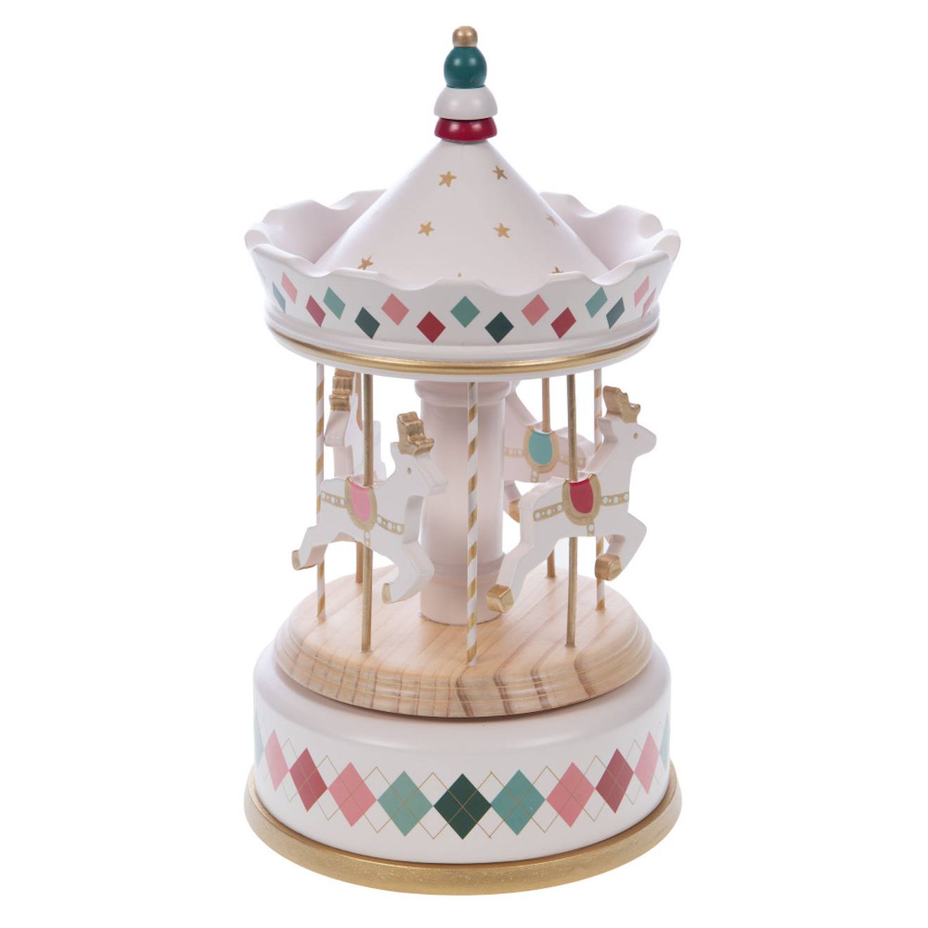 Grand Carrousel De Noël Renne Multicolore