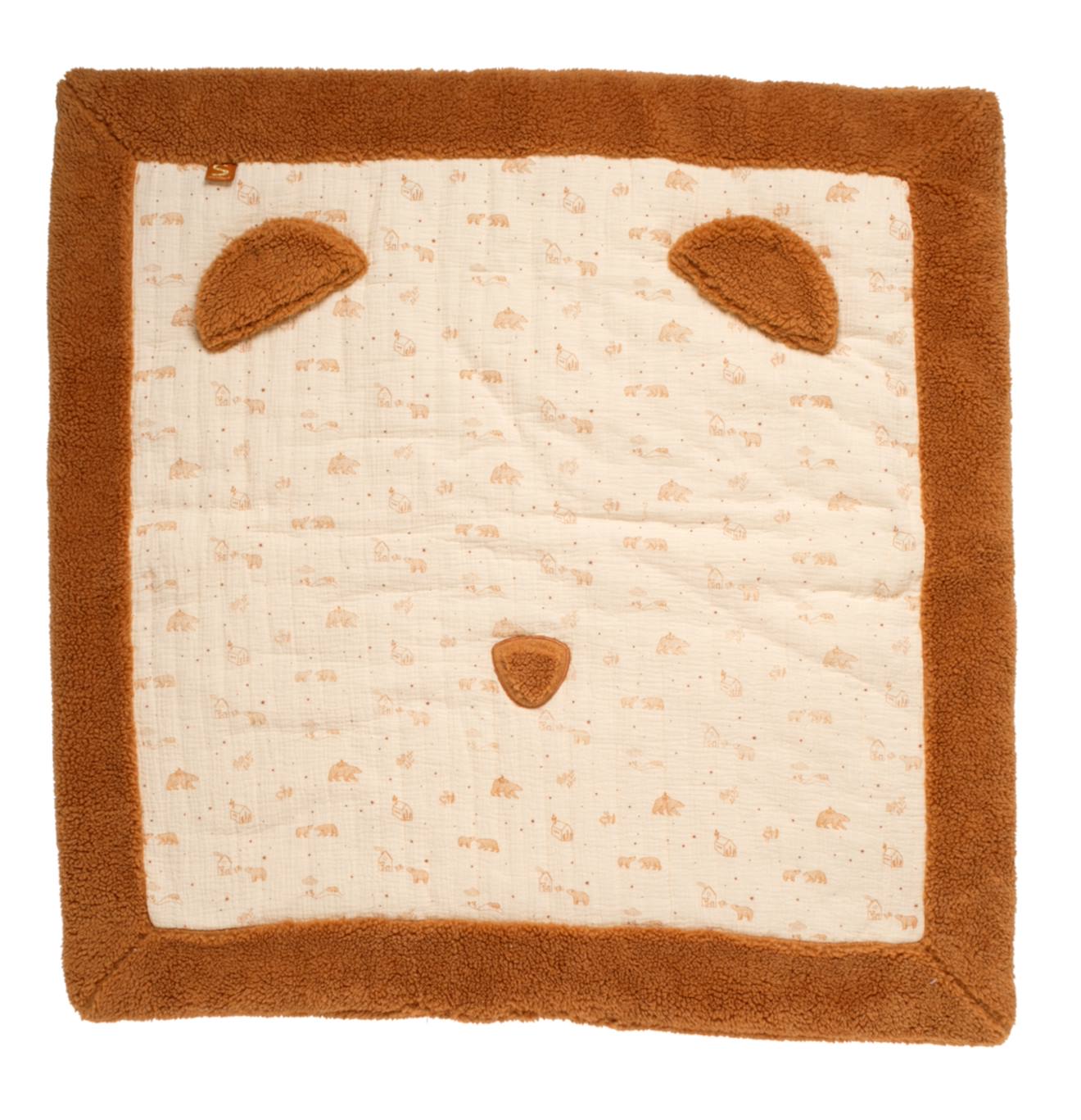 Grand Tapis De Jeu En Double Gaze De Coton Et Sherpa - Orsino Beige
