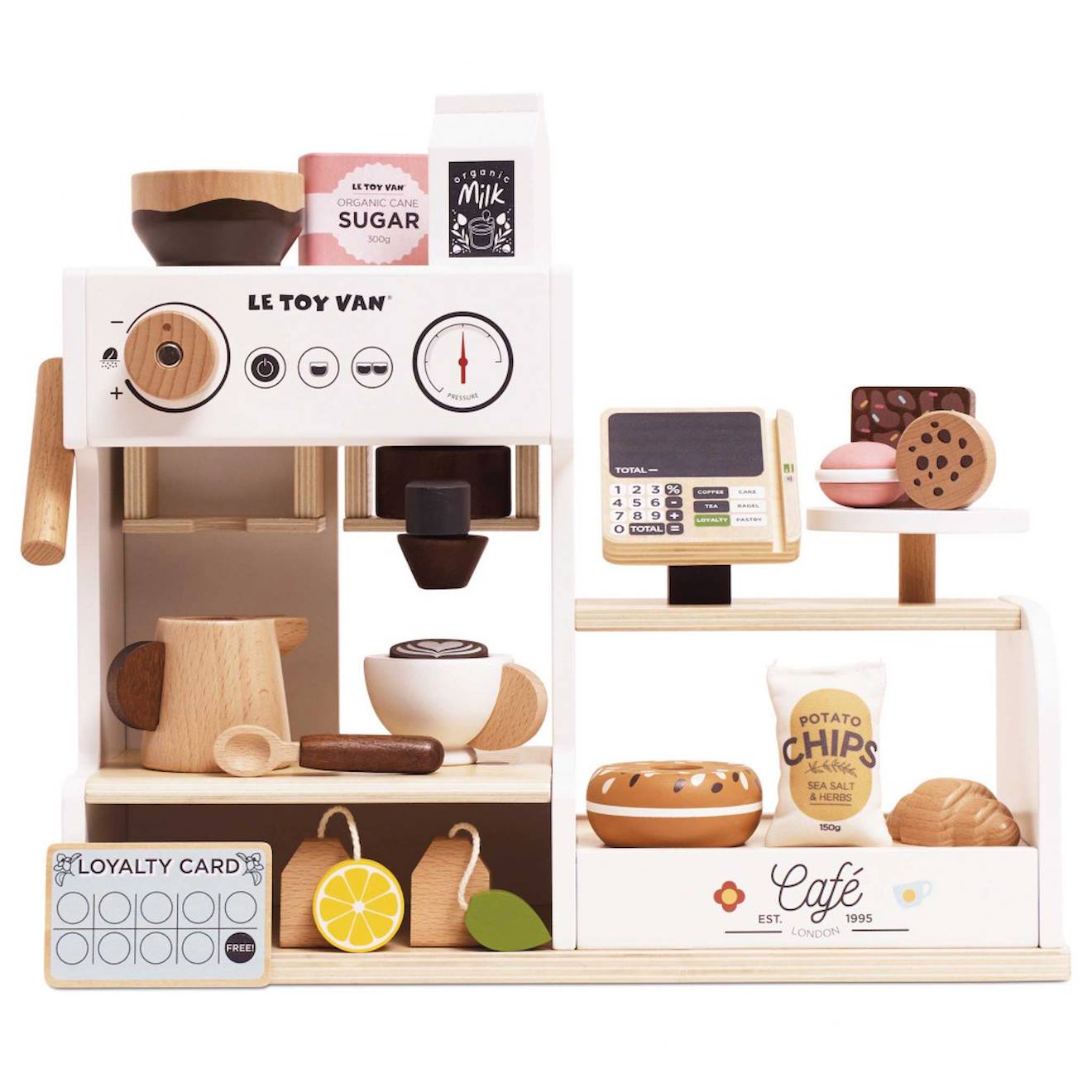 Grande Machine À Café Barista Blanc