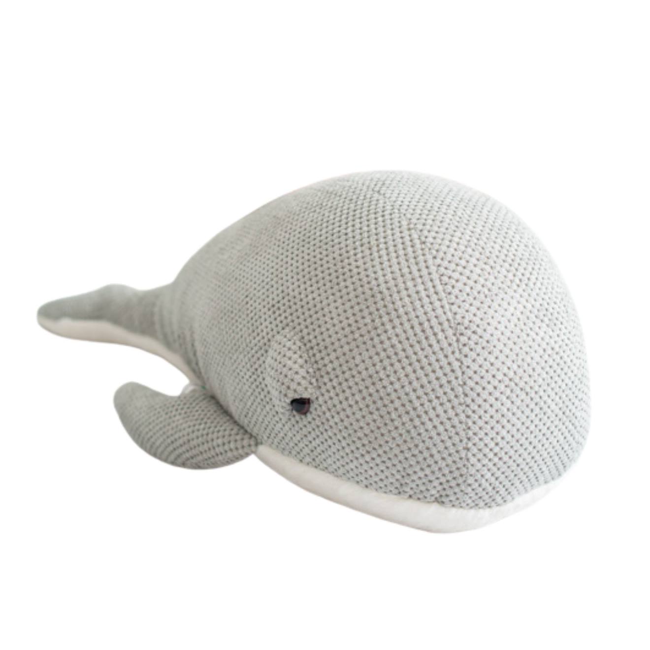 Grande Peluche Baleine En Coton Doux Grey