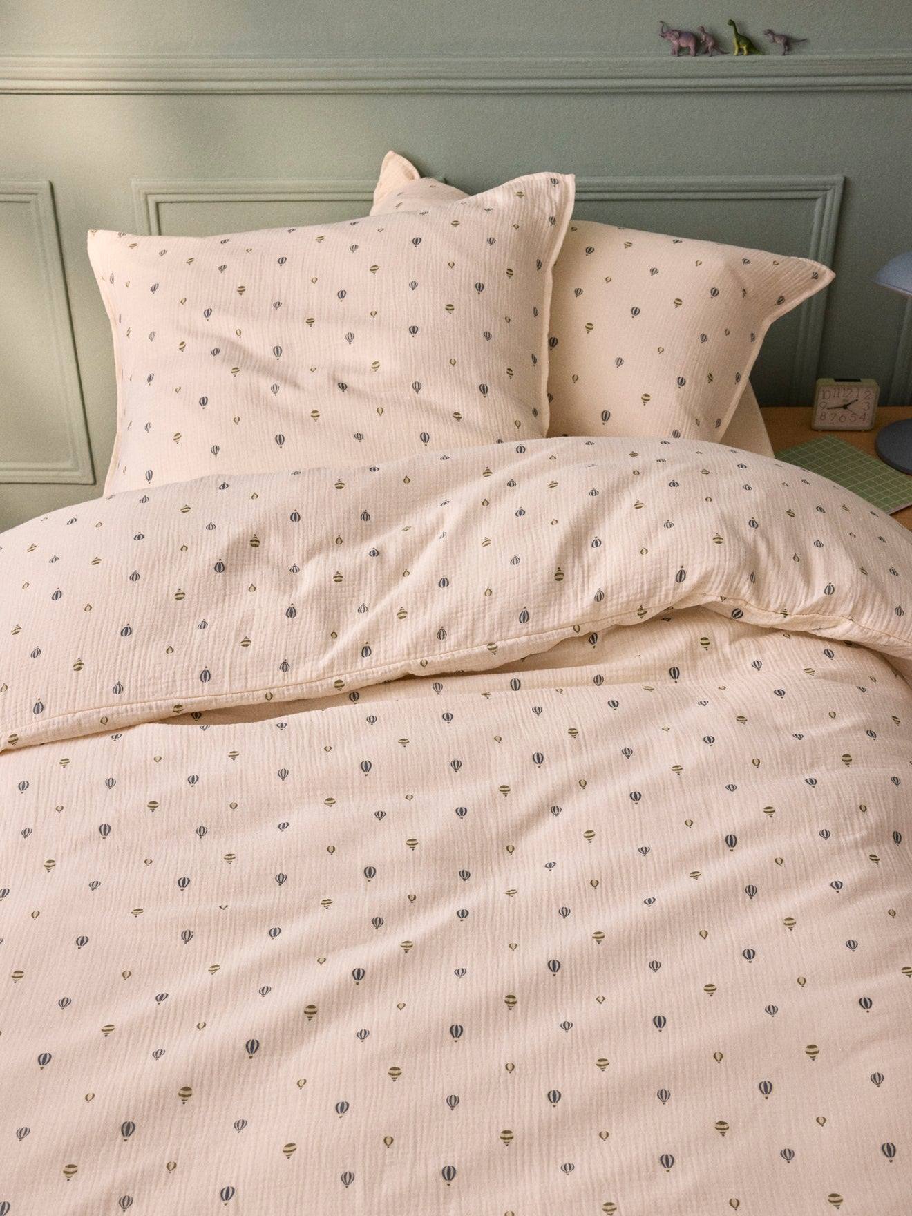Housse De Couette Gaze De Coton milan Bleu Vert
