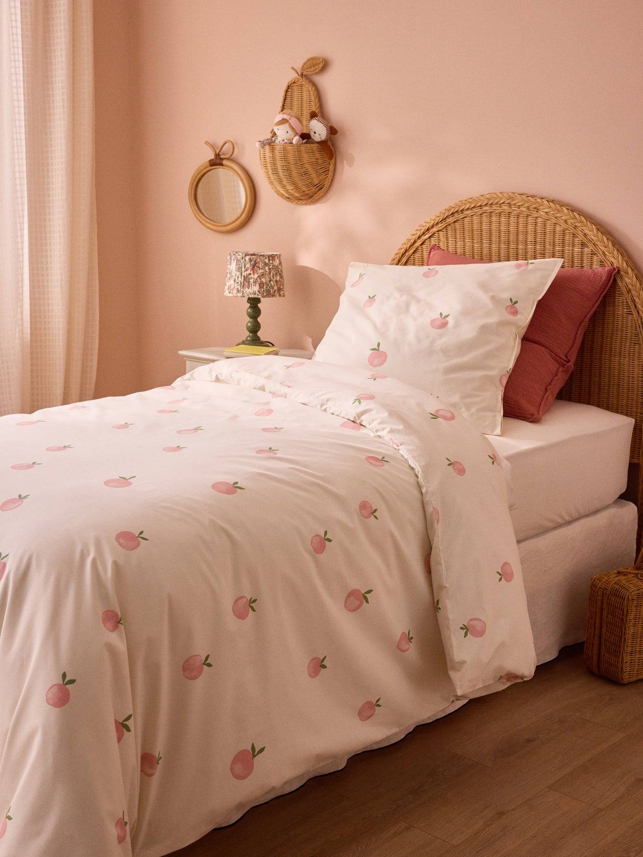 Housse De Couette Percale De Coton margareth Rose