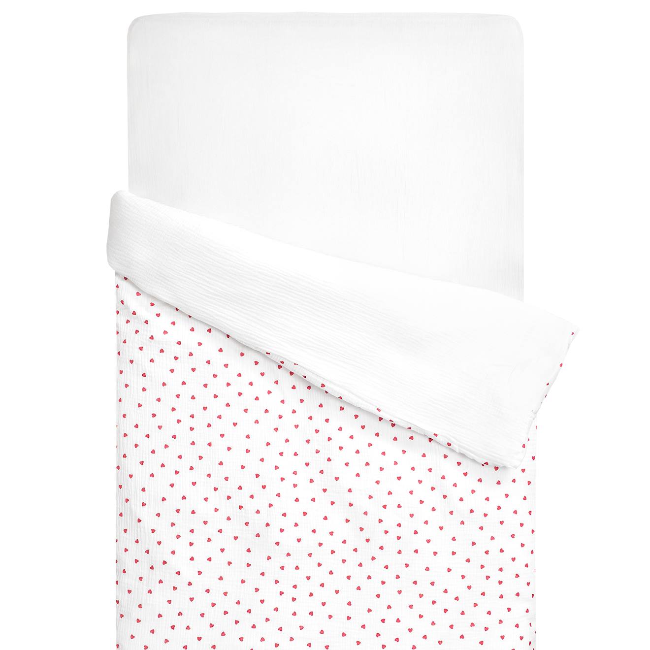 Housse De Couette Réversible En Gaze De Coton Lovio Rouge