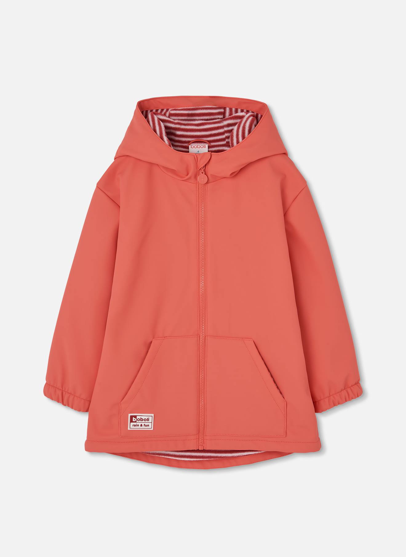Imperméable À Capuche Avec Fermeture Pink