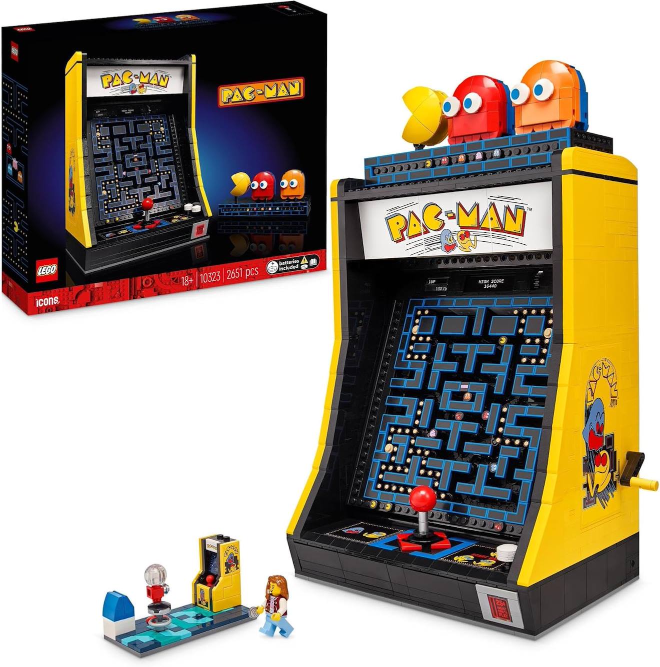 Jeu D'arcade Pac-man Lego Icons 10323 – Modèle Rétro Pour Adultes Multicolore