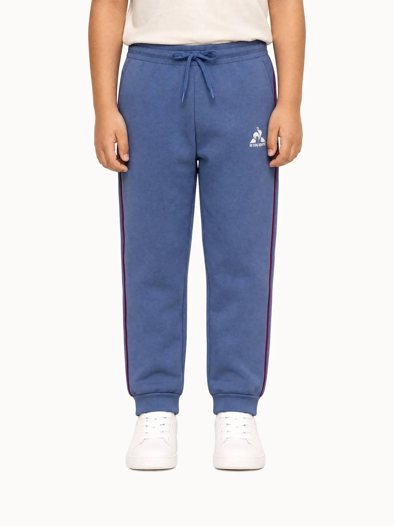 Jogging En Molleton Léger Avec Bandes Côtés Contrastées Tricolores Blue
