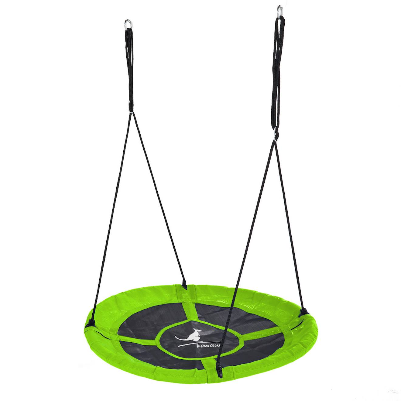 Kangui Balançoire Ronde Nid D'oiseau Rond Ø100cm - Vert - Charge 150kg Maxi Vert