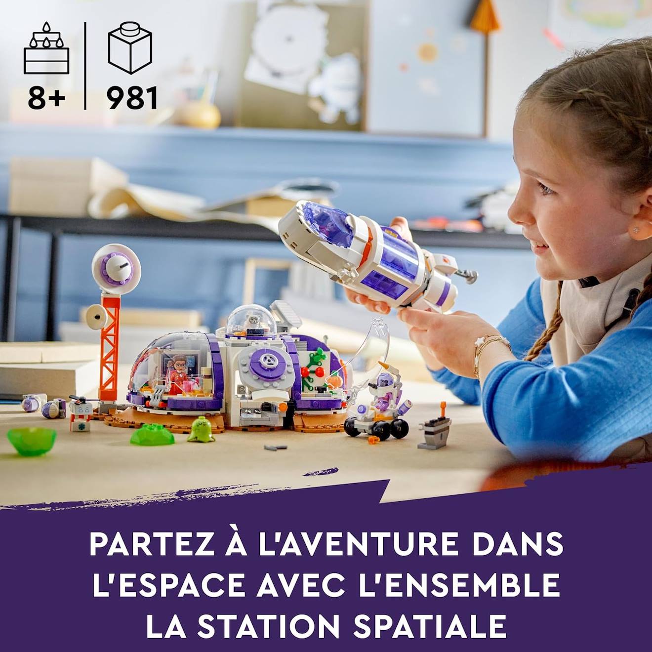 La Station Spatiale Martienne Et La Fusée 42605 Multicolore