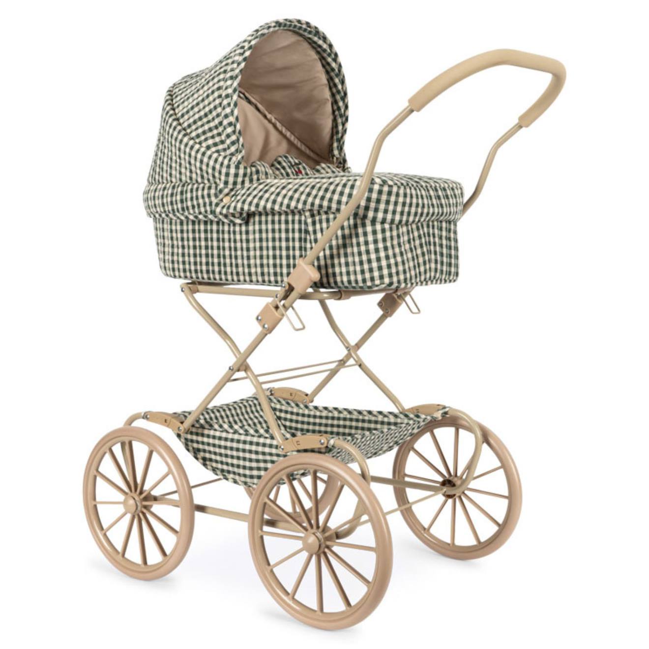 Landau Pour Poupée Smoke Pine Vert, Blanc Rouge
