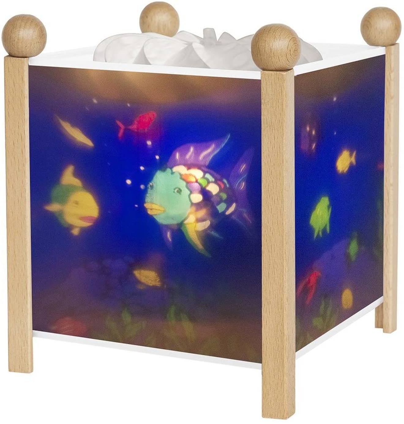 Lanterne Magique Poisson Arc-en-ciel Naturel Bleu