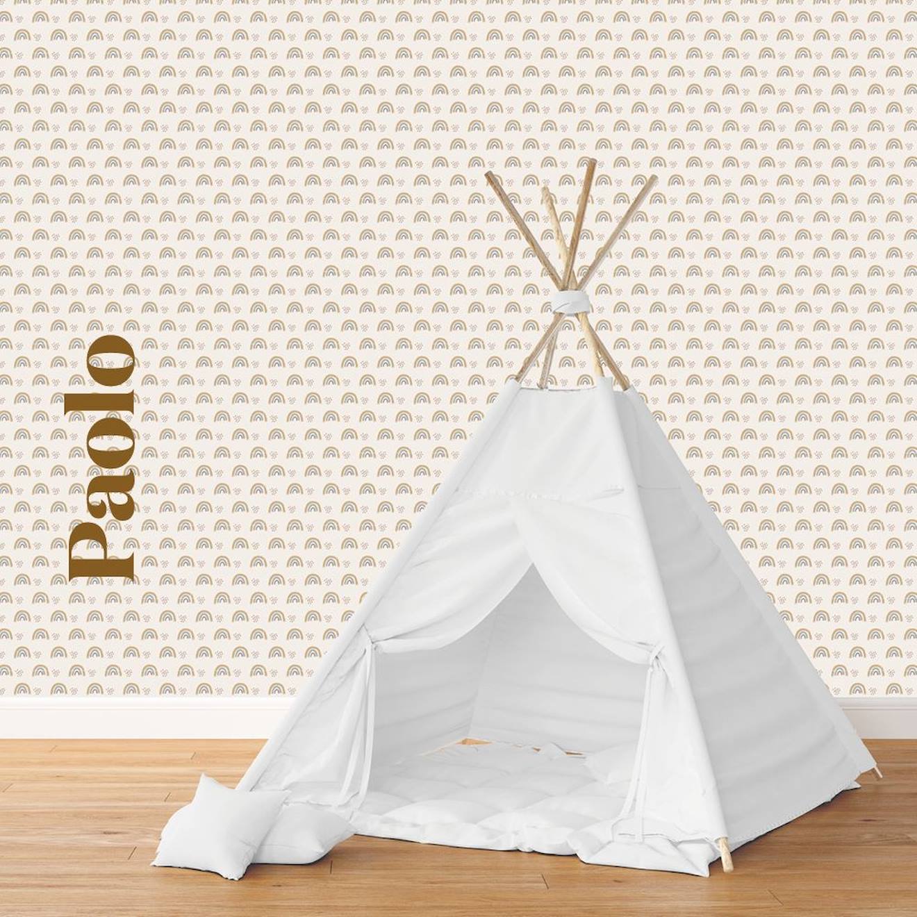 Lé Unique Papier Peint - Motif Paolo Multicolore