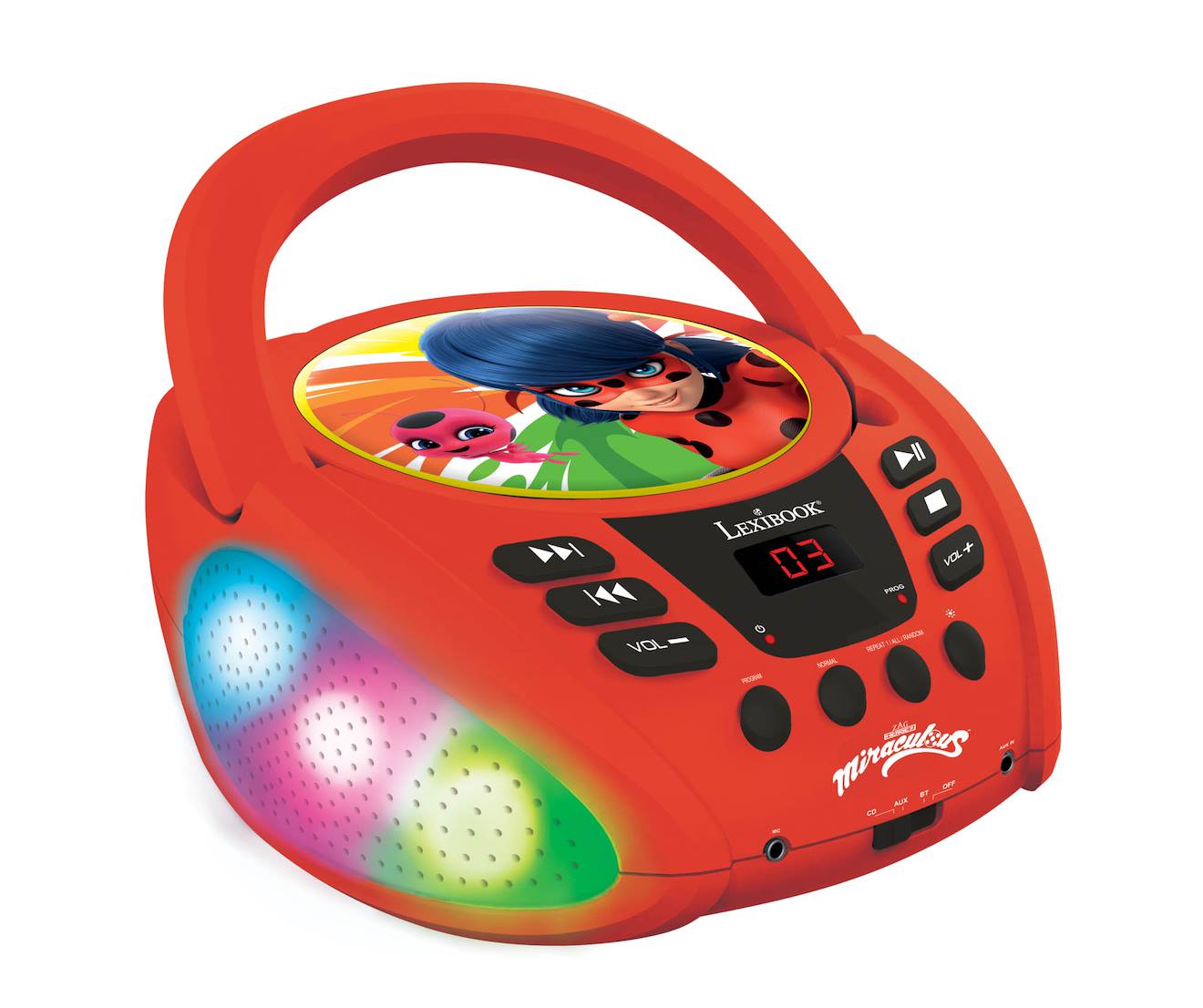 Lecteur Cd Bluetooth Miraculous Rouge