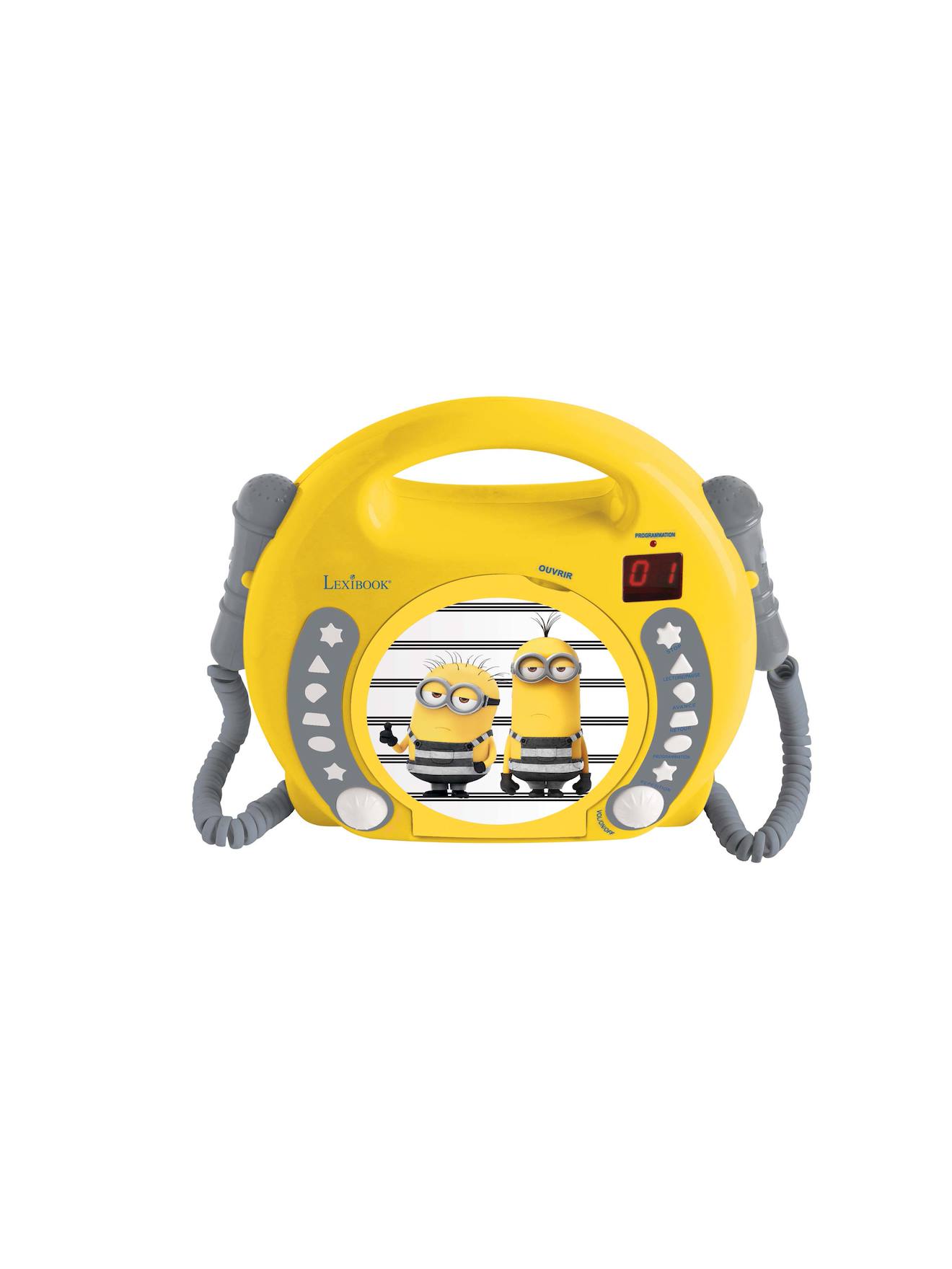 Lecteur Cd Portable Avec 2 Microphones Les Minions Multicolore