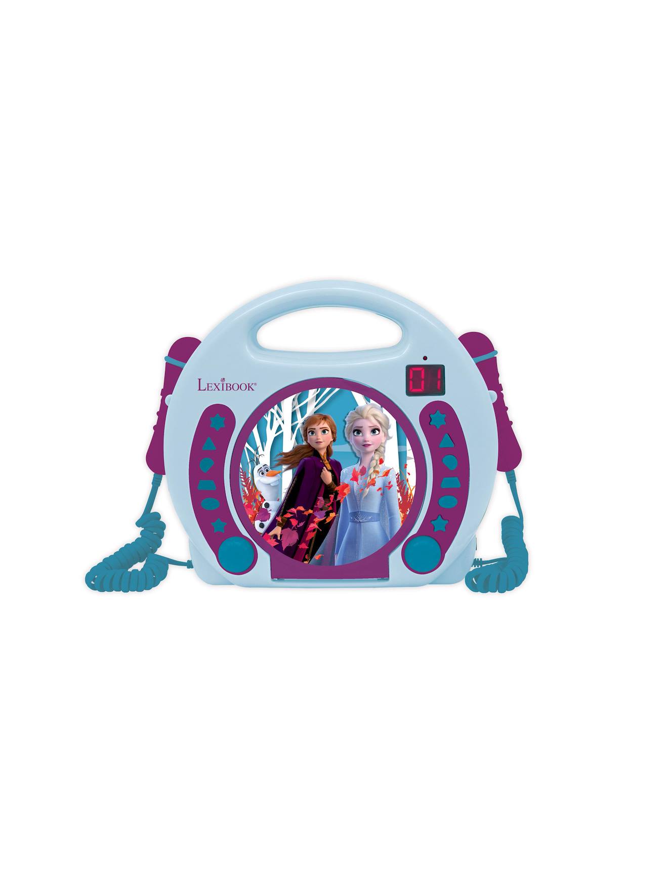 Lecteur Cd Portable Avec 2 Microphones Reine Des Neiges Multicolore